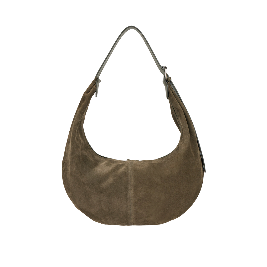 분크 하프문 배기 스웨이드 호보 라지 머스크카키(vunque Halfmoon Baggy Suede Hobo L Musk Khaki) - 5