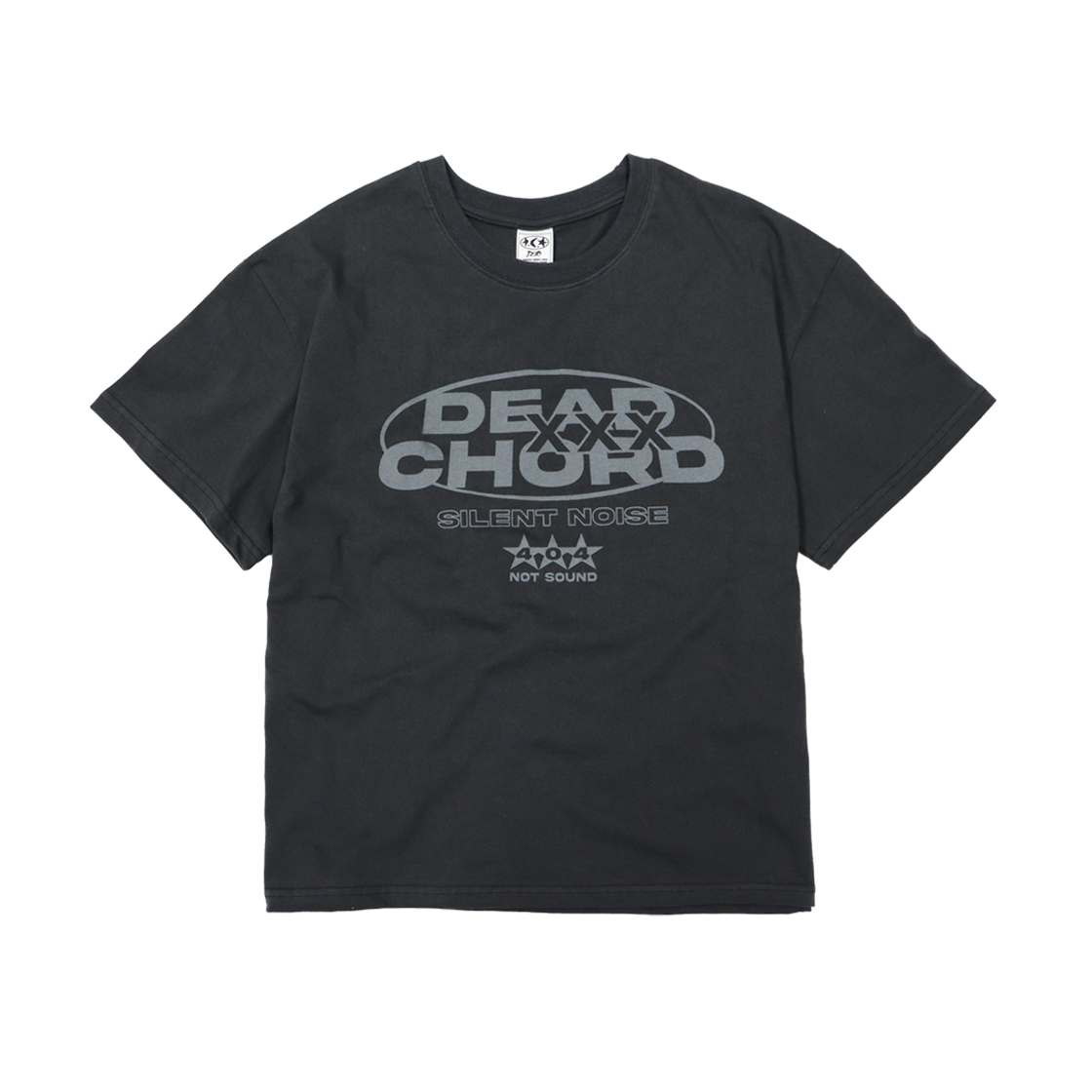 디파이클럽로버스 데드코드 크롭티셔츠 차콜(DEFYCLUBROBBERS Dead chord Crop Tshirts Charcoal)