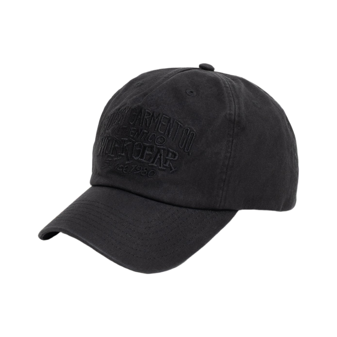 스투시 미드-뎁스 워크기어 왁스드 스냅백 블랙(Stussy Mid-Depth Workgear Waxed Snapback Black) - 2
