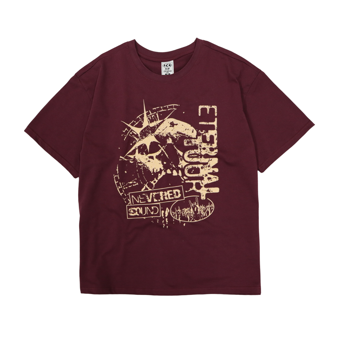 디파이클럽로버스 이터널 투어 반팔 티셔츠 버건디(DEFYCLUBROBBERS Eternal Tour Tshirts Burgundy)