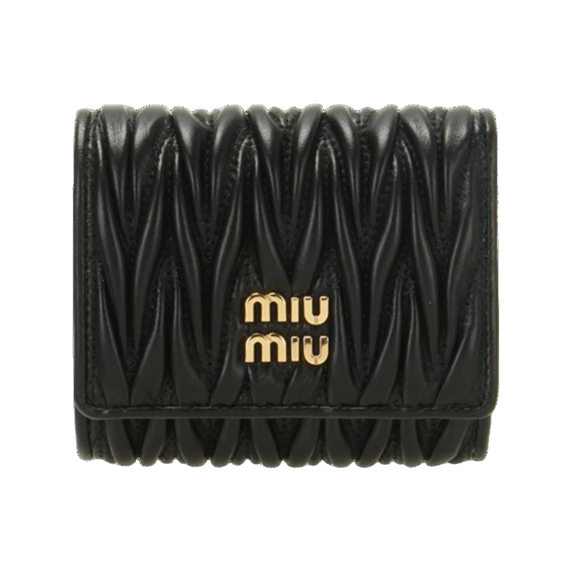 5MH033 AFPP F0002 26S [25% 쿠폰] Miu Miu Small Matelasse Nappa Leather Wallet Black