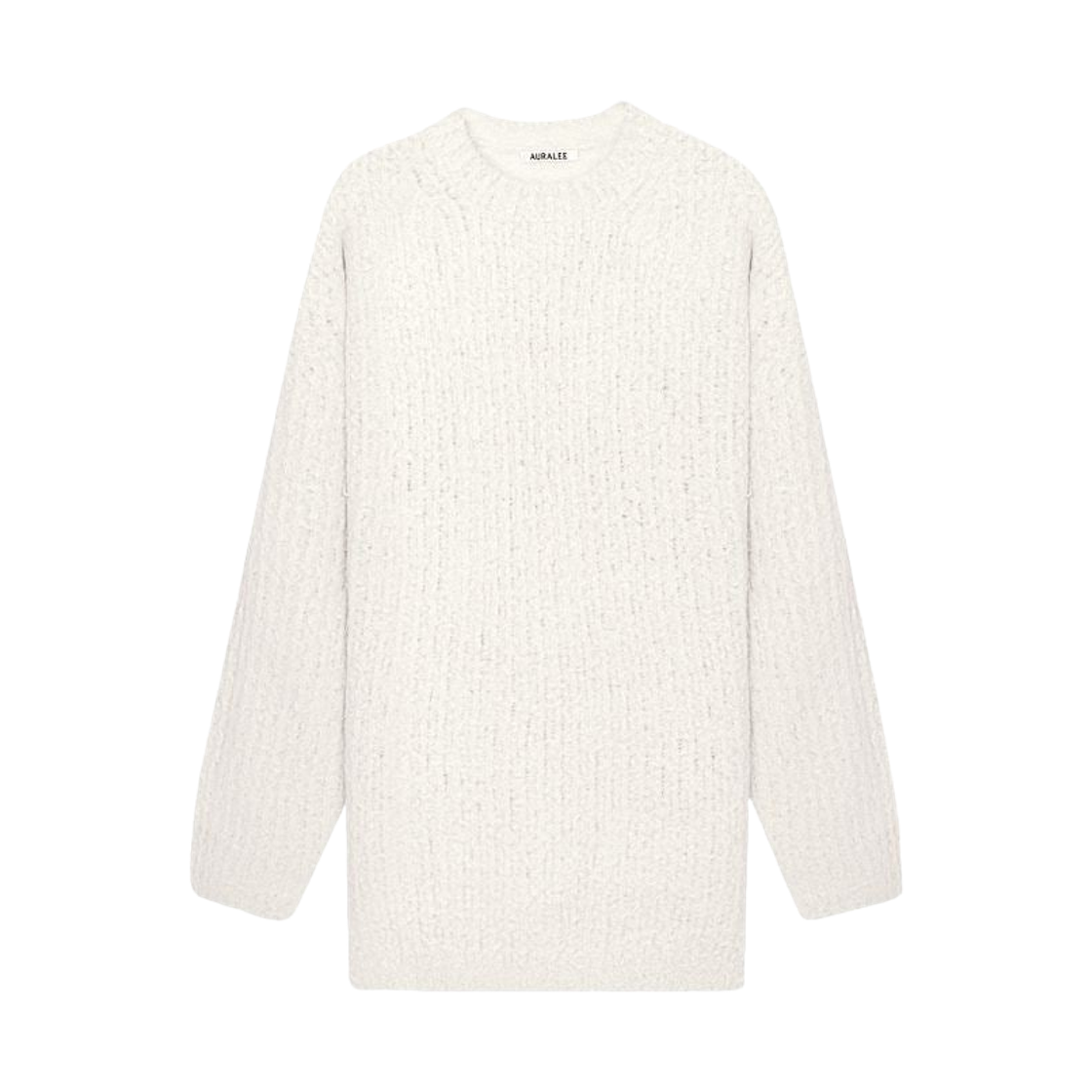 A22AP02SR (W) Auralee Milled Wool Moal Knit Big P/O White