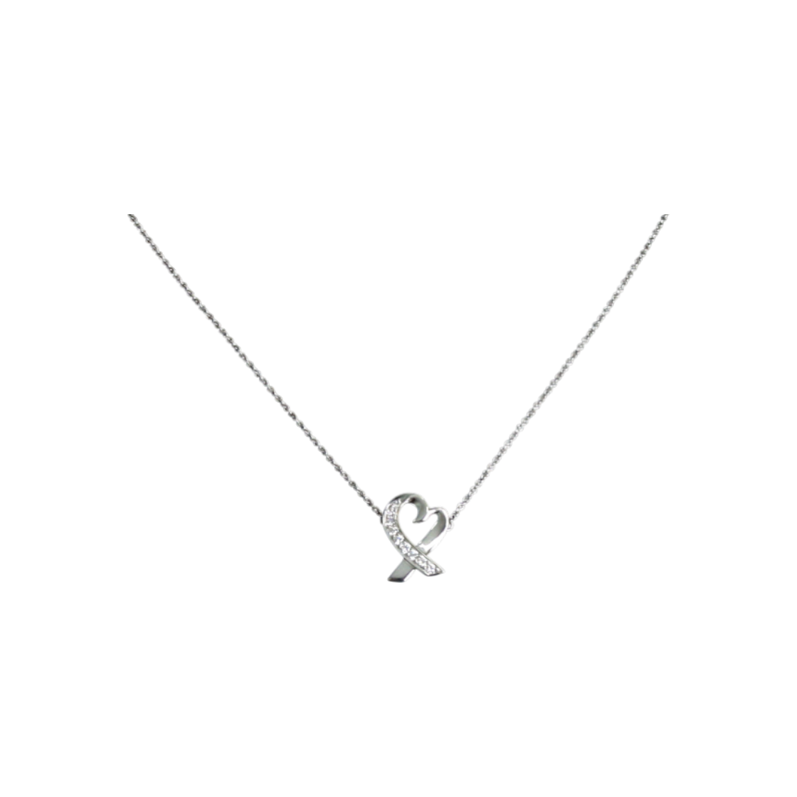 티파니 18K화이트골드 팔로마피카소 하트 9P다이아 여성 목걸이aa60541(Tiffany 18K White Gold Paloma Picasso Heart 9P Diamond Necklace) - 1