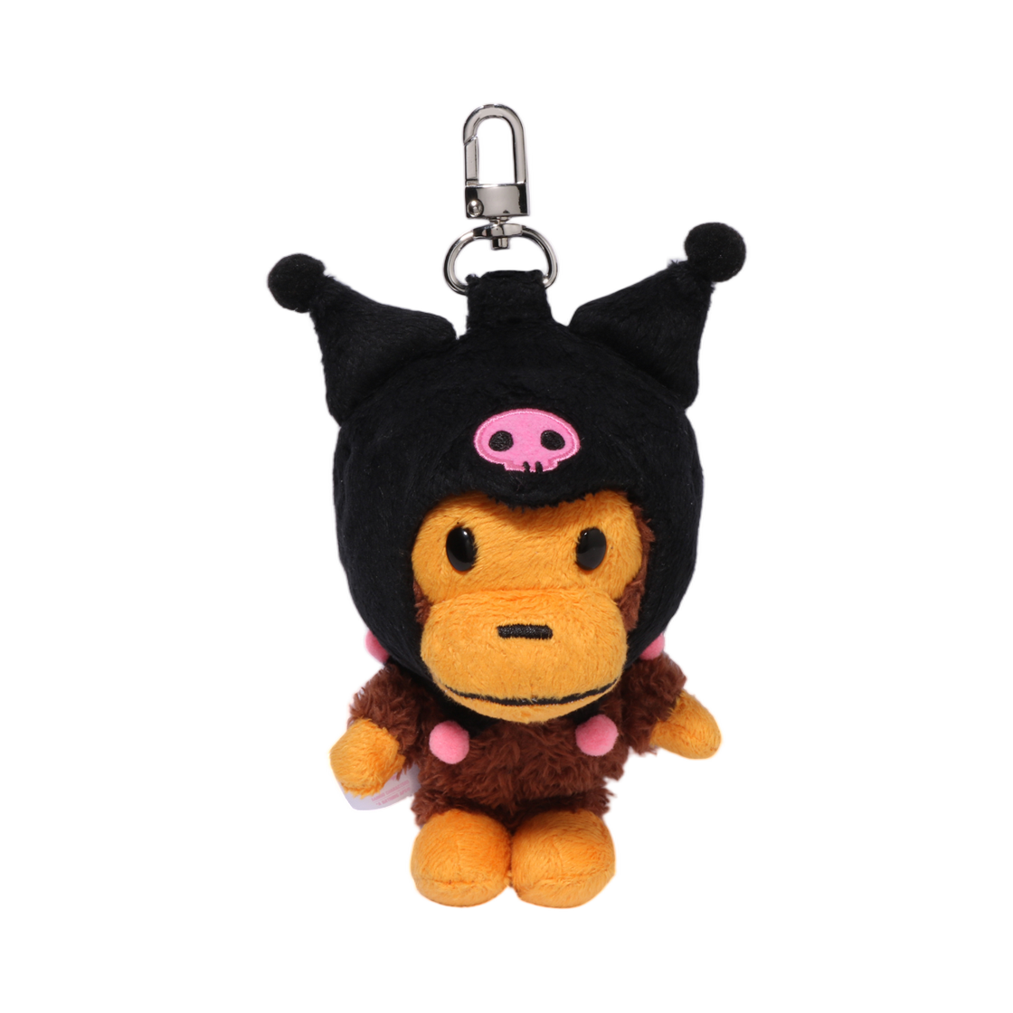 베이프 x 산리오 캐릭터즈 플러시 인형 키체인 블랙(BAPE x Sanrio Characters Plush Doll Keychain Black)