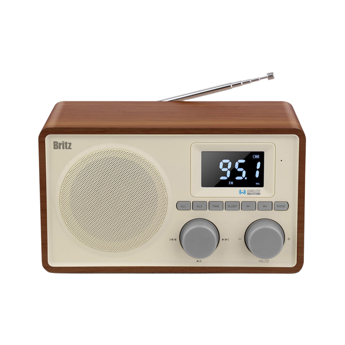 브리츠 BZ-V1 블루투스 올인원 스피커 브라운(Britz  BZ-V1 Bluetooth all-in-one speaker  Brown) - 3