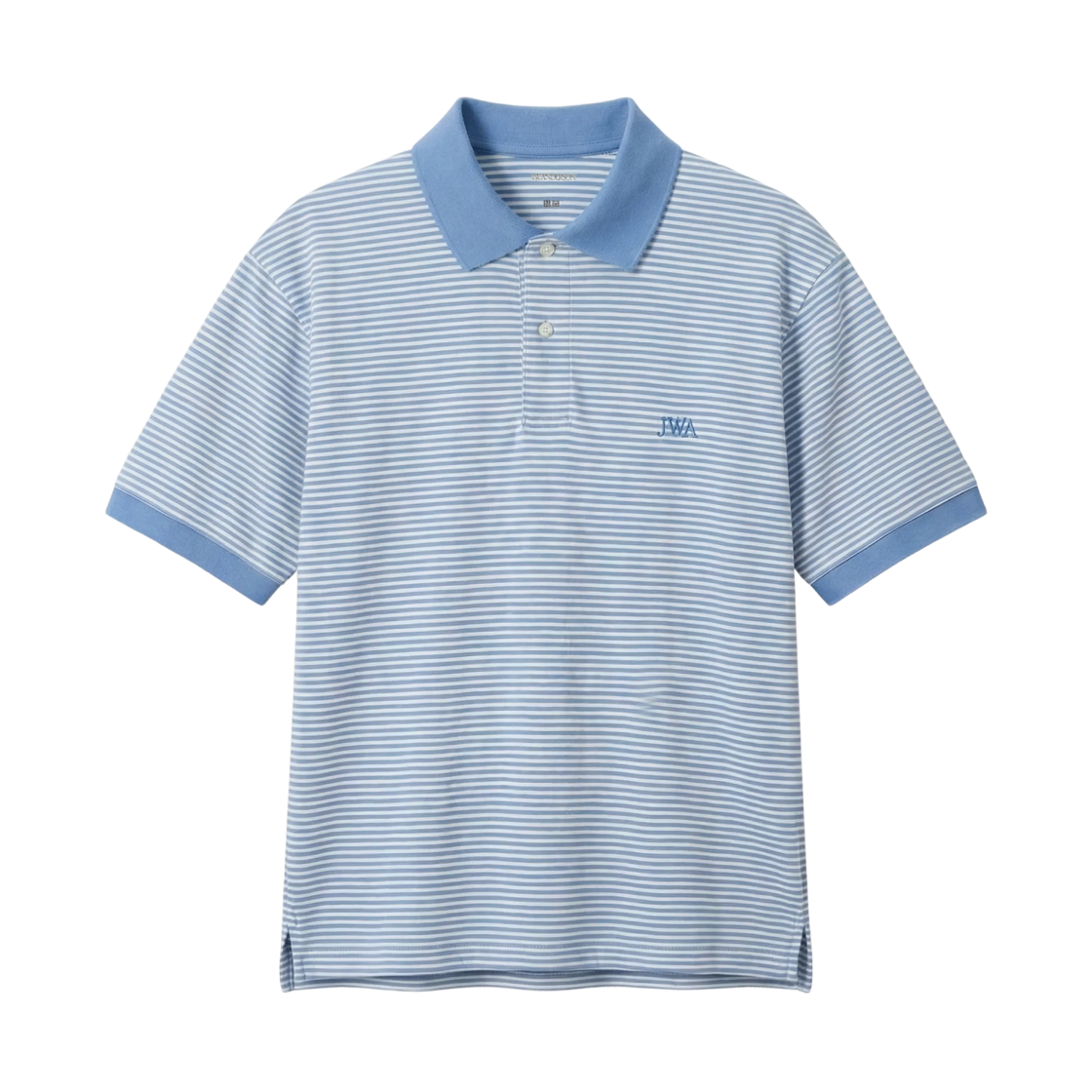유니클로 x JW 앤더슨 드라이 피케 스트라이프 폴로 내로우 셔츠 블루(Uniqlo x JW Anderson Dry Pique Striped Polo Narrow Shirt Blue) - 1