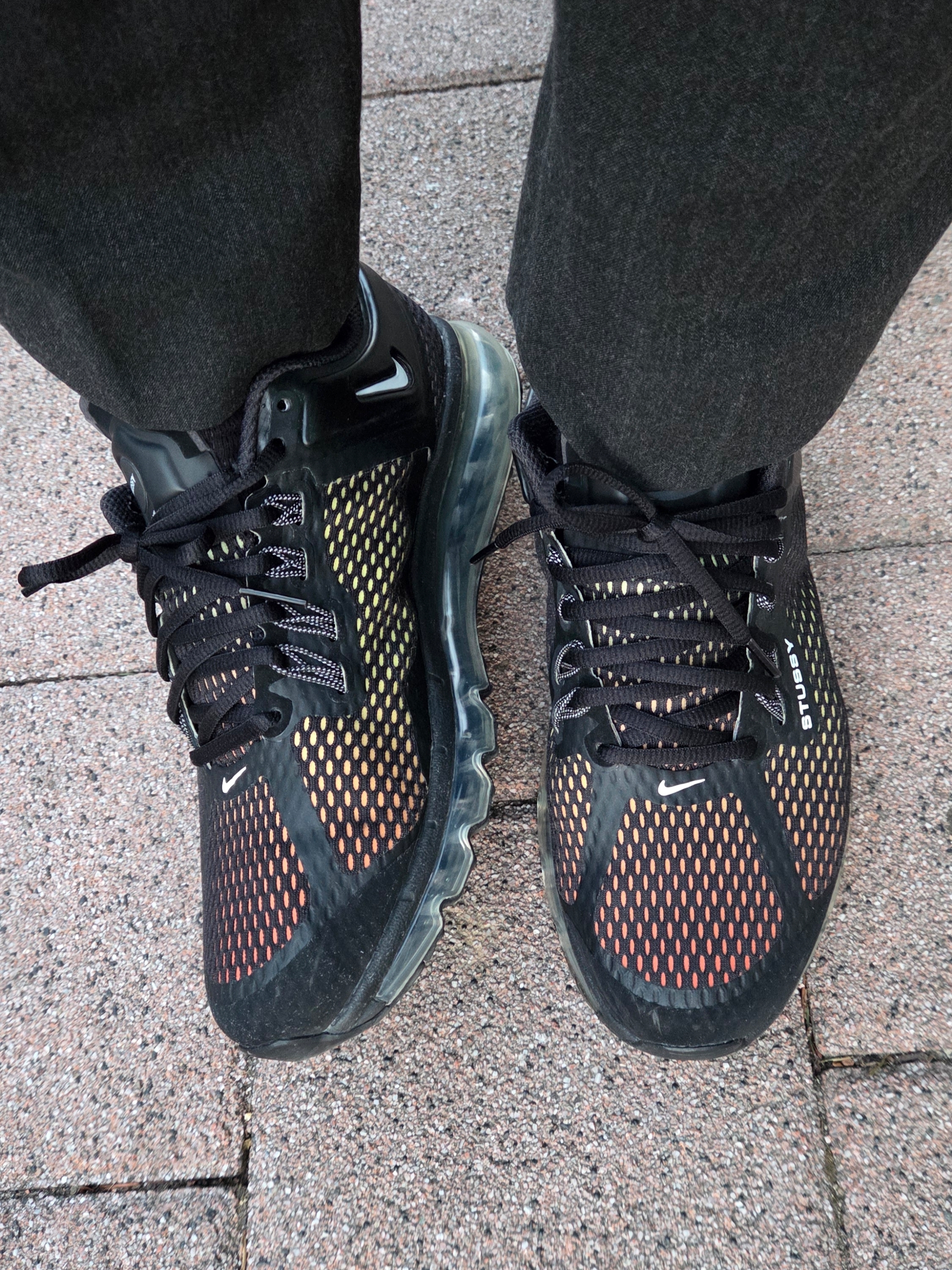 Nike x Stussy Air Max 2013 Black 착용 스타일