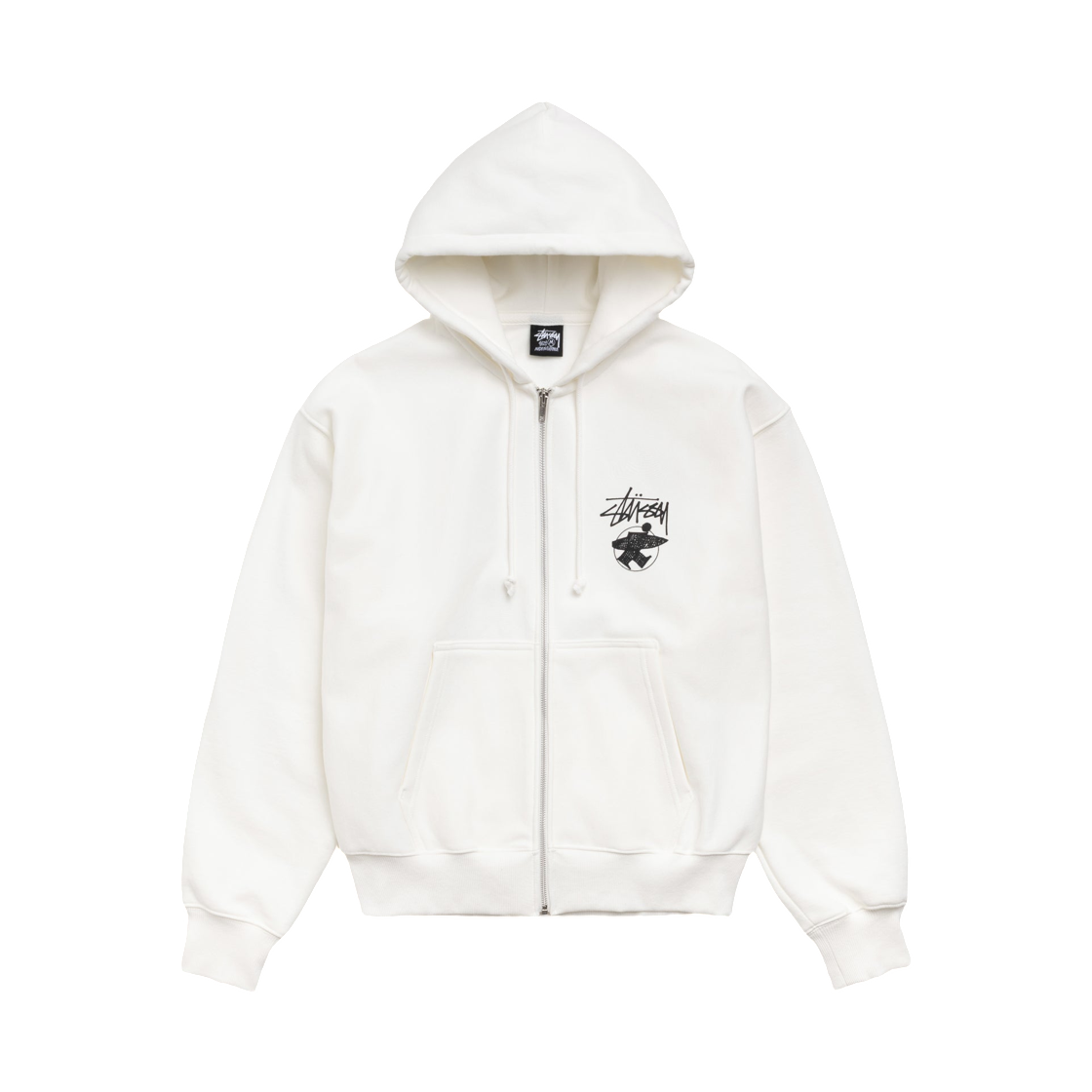 스투시 롱 하울 집 후디 오프 화이트(Stussy Long Haul Zip Hoodie Off White)