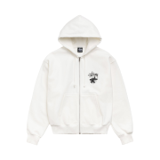Stussy Long Haul Zip Hoodie Off White