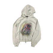 [트리플적립] PACOSPLY Siren Crayon Zip Up Hoodie Ivory