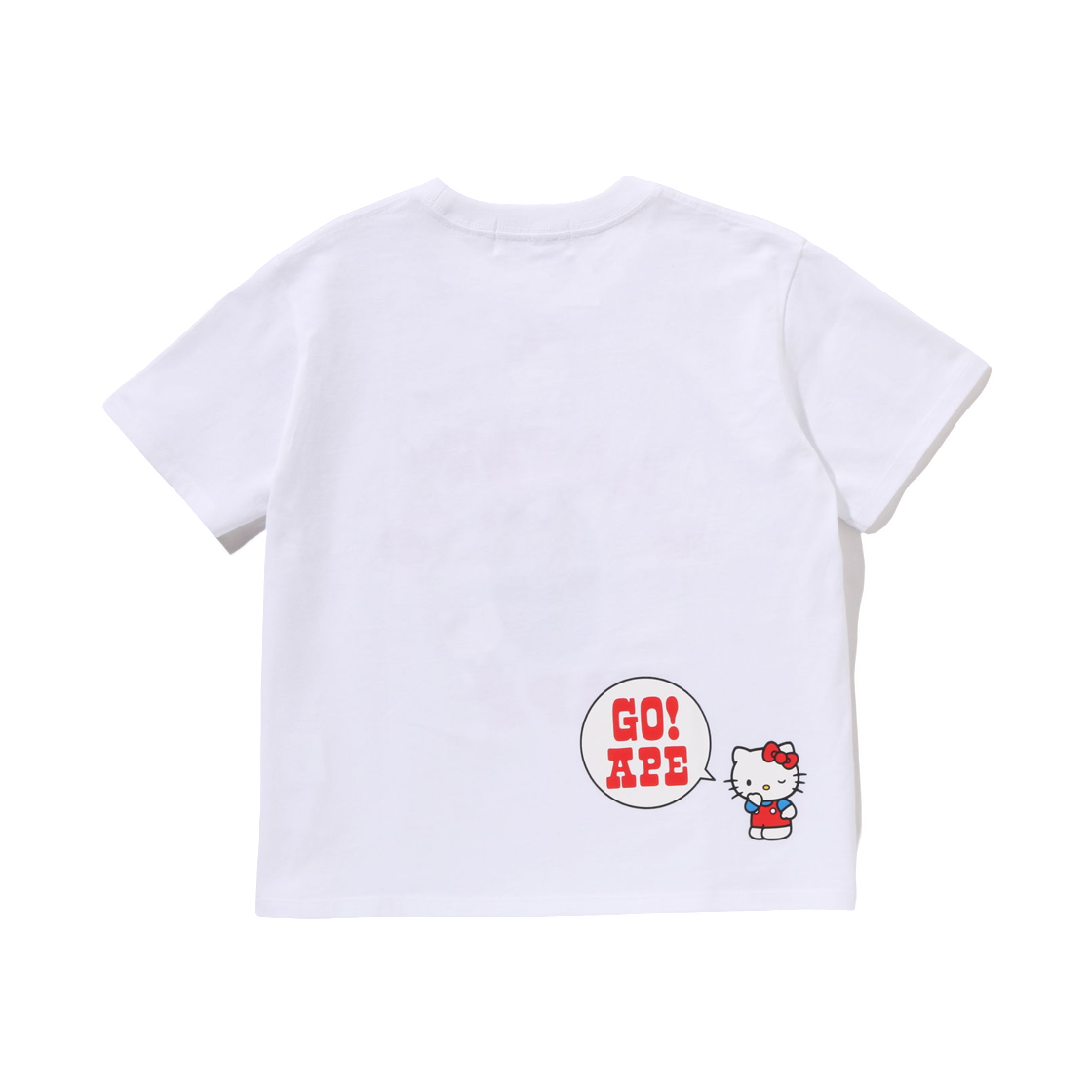 (W) 베이프 x 산리오 캐릭터즈 컬리지 미니 티셔츠 화이트((W) BAPE x Sanrio Characters College Mini T-Shirt White) - 2