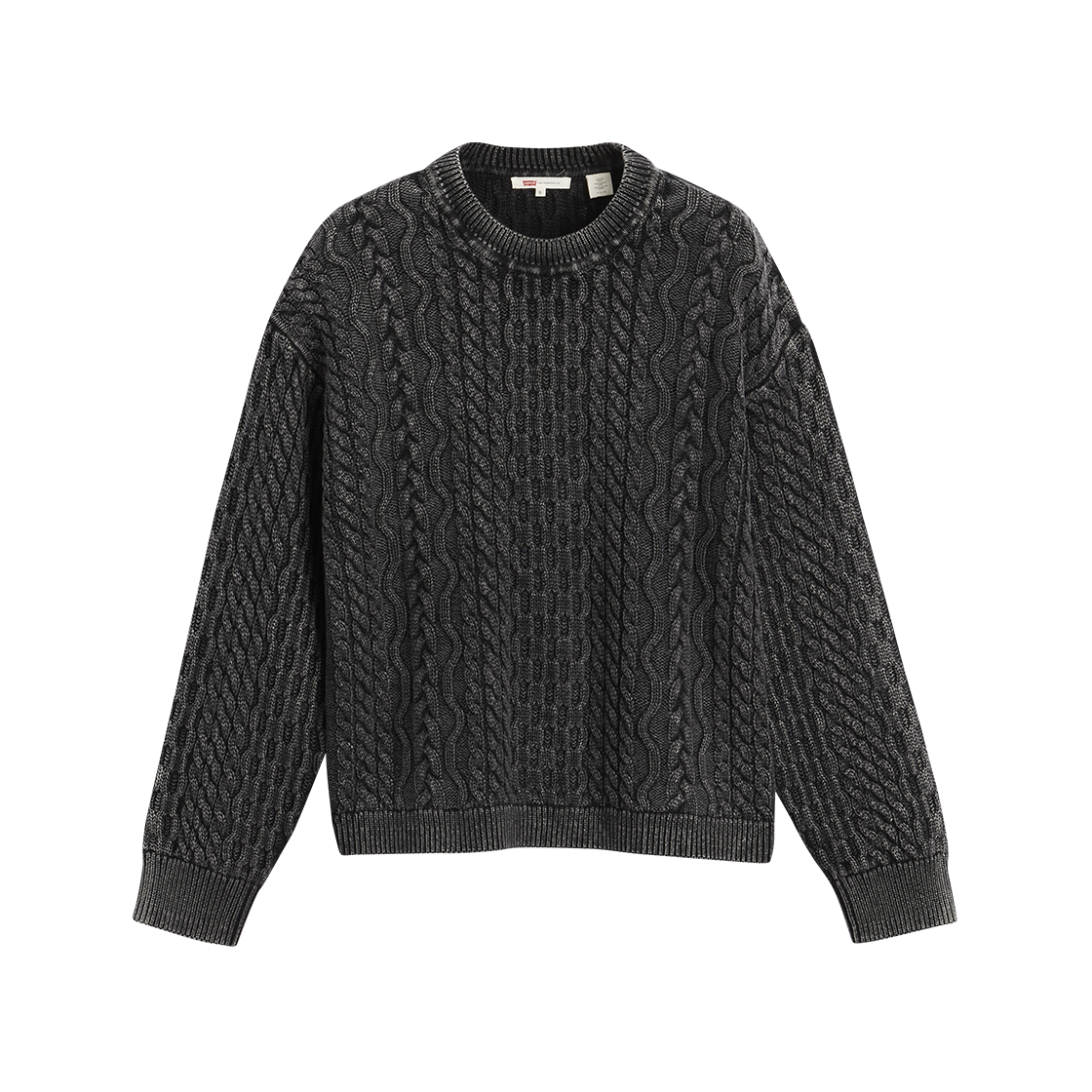 0063A-0001 Levi's Leilah Cable Crewneck Sweater Black