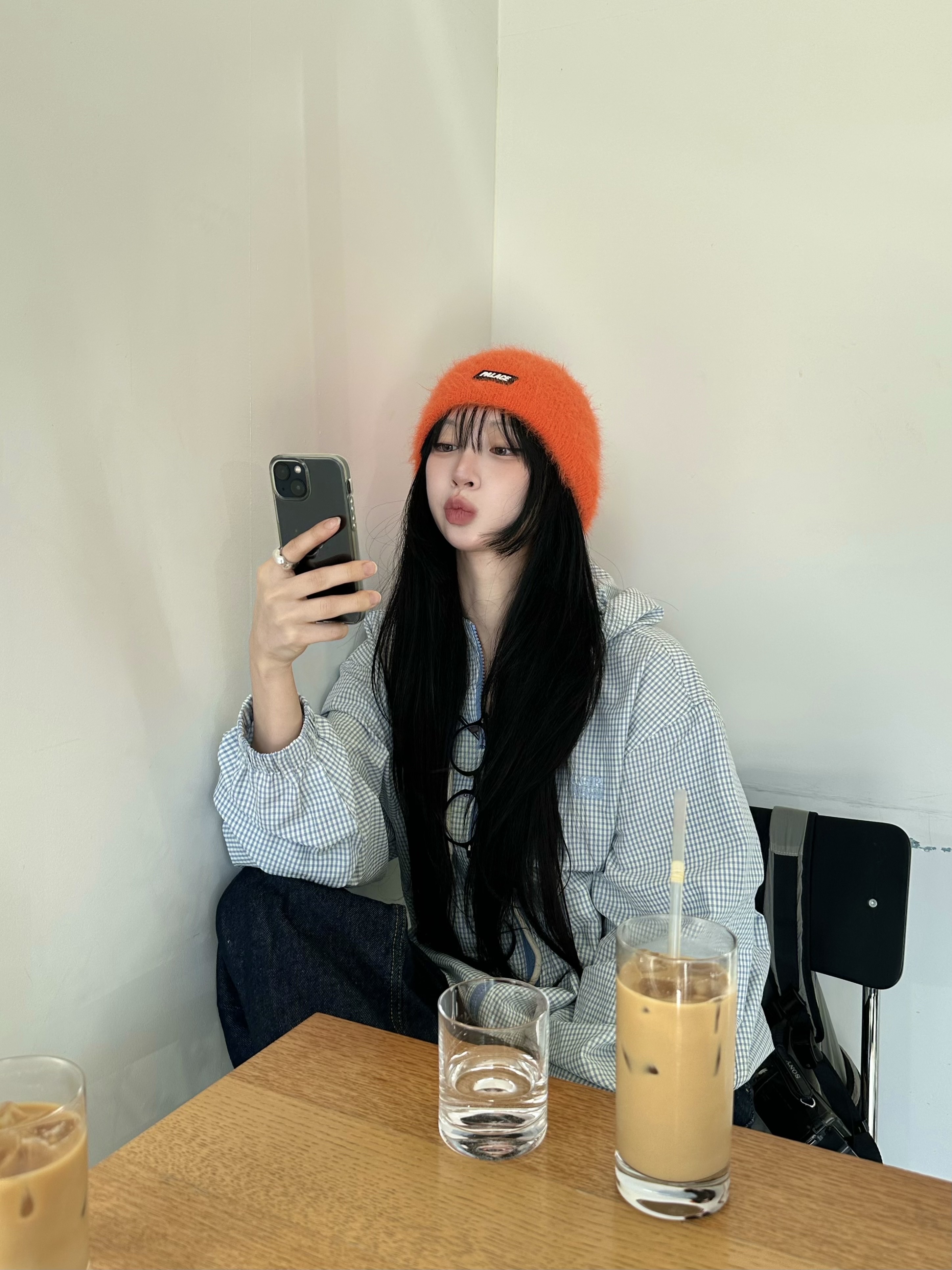 Palace Hairy Nein Cuff Beanie Orange - 23FW, Chanel Coco Crush Ring Quilted Motif Mini & 18K White Gold 착용 스타일 - 3