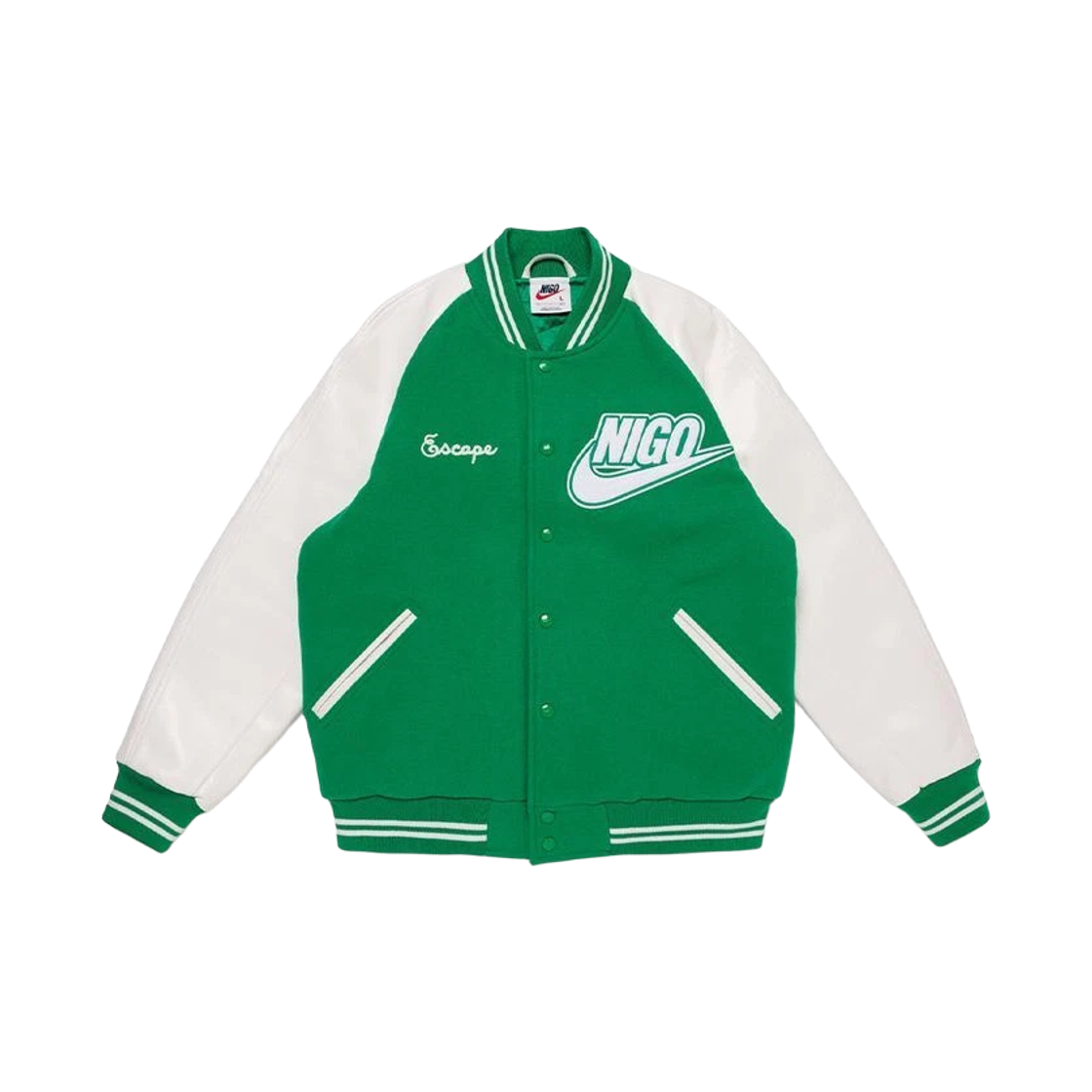 나이키 x 니고 바시티 자켓 그린 (FV5670-310)(Nike x Nigo Varsity Jacket Green (FV5670-310)) - 1