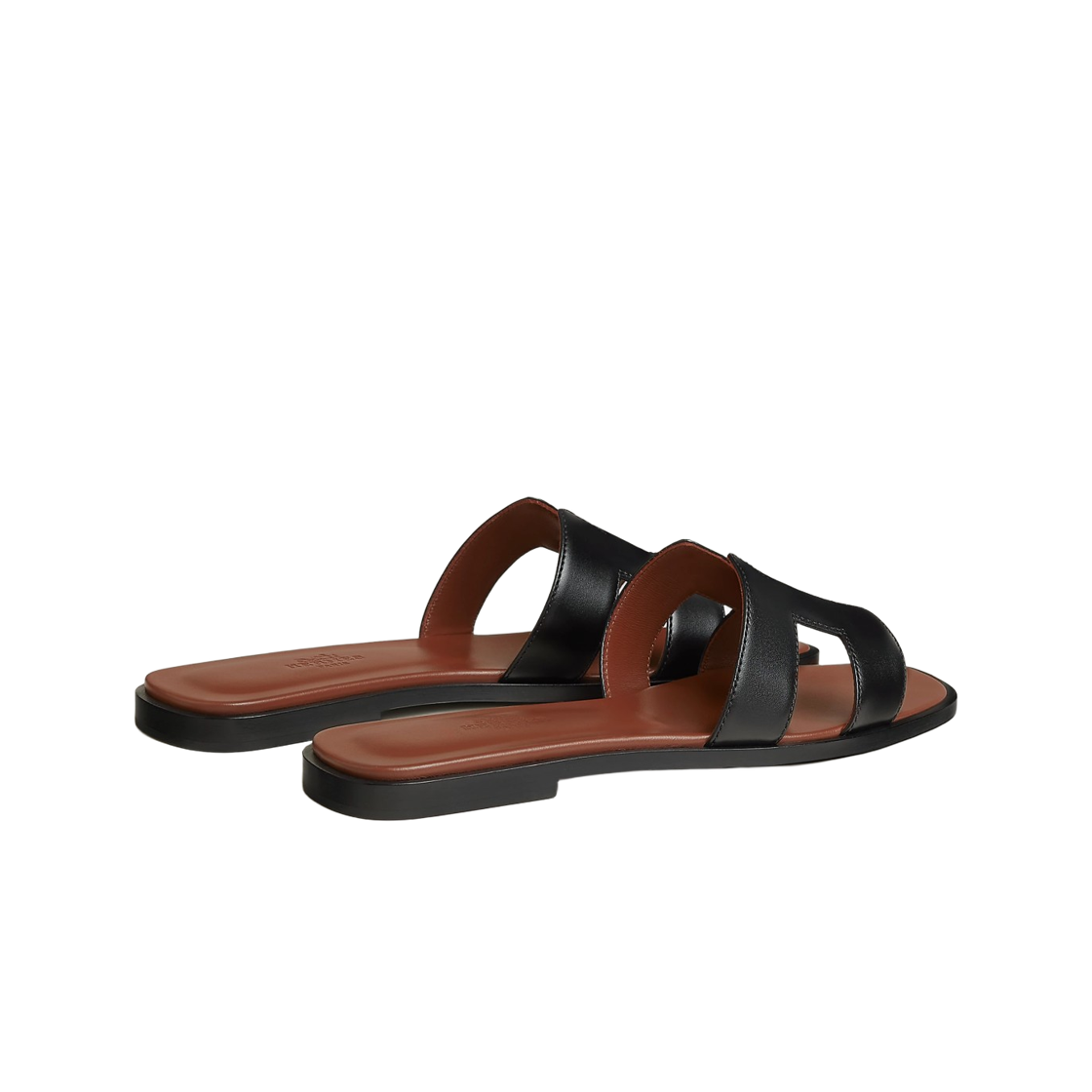 (W) 에르메스 오란 샌들 카프스킨 & 누아 골드((W) Hermes Oran Sandal Calfskin & Noir Gold) - 2