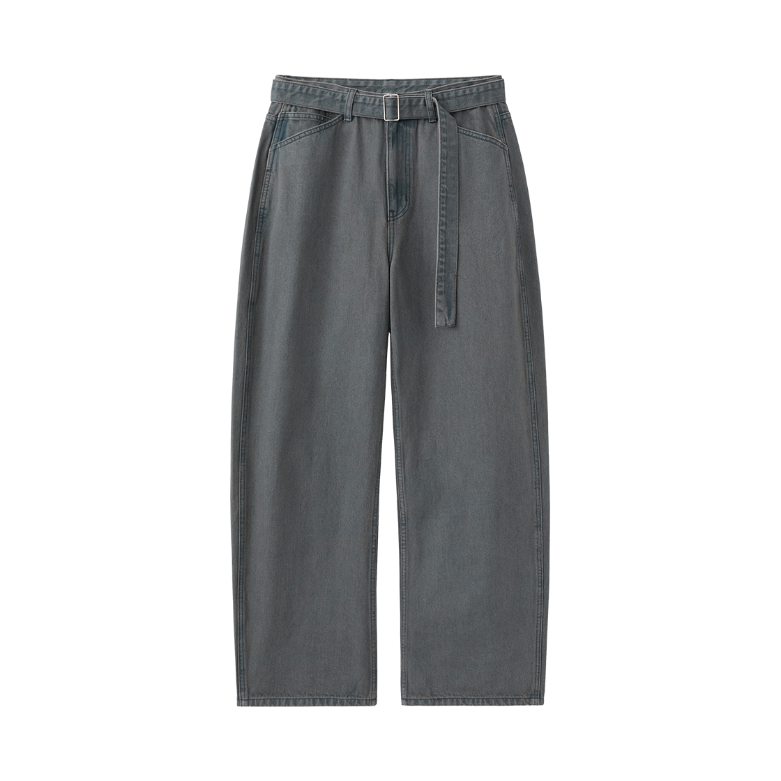 SBF1DP01WBB (W) Suare Woman Belted Washing Curved Pants Blue Grey