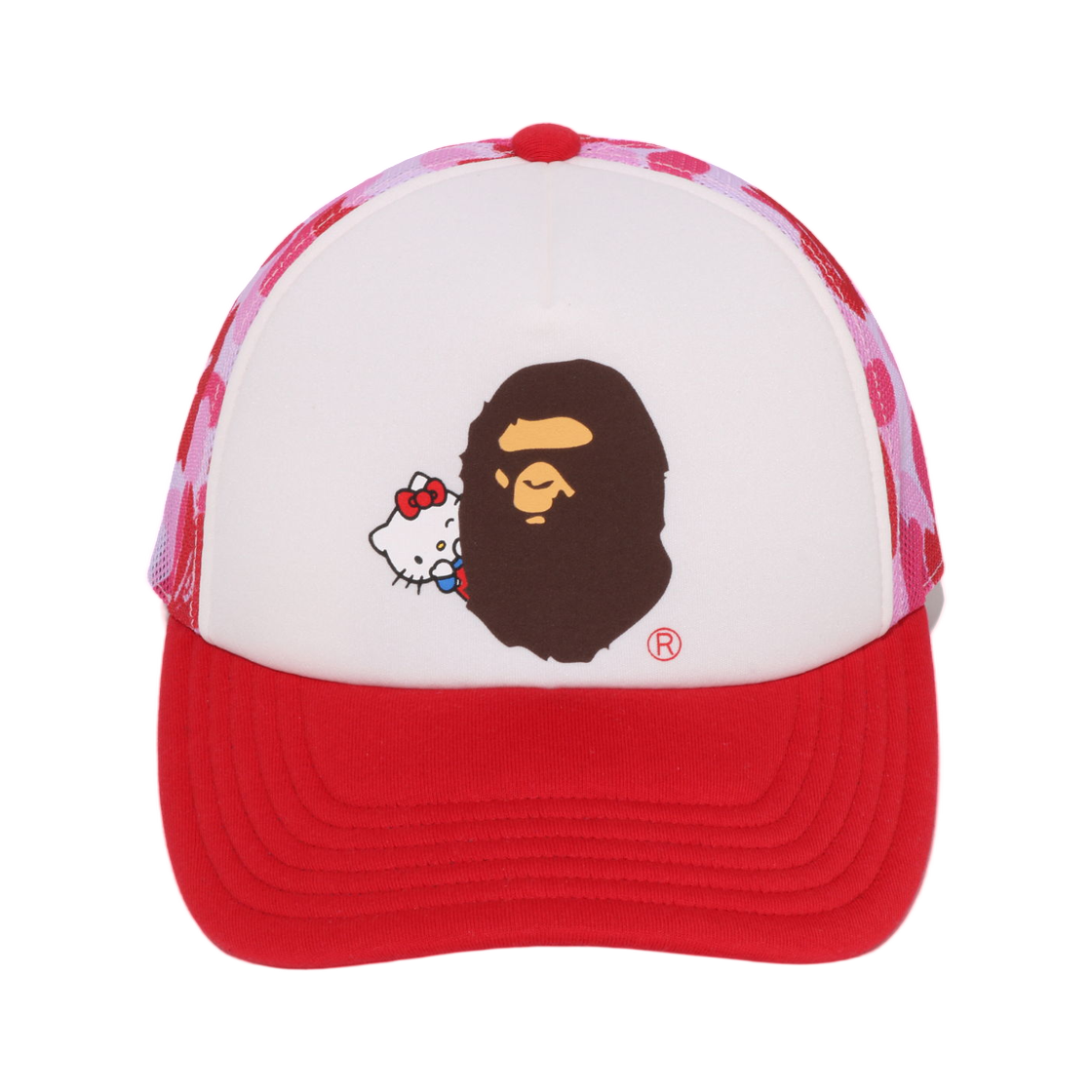 (W) 베이프 x 산리오 캐릭터즈 ABC 카모 메쉬 캡 핑크((W) BAPE x Sanrio Characters ABC Camo Mesh Cap Pink) - 2