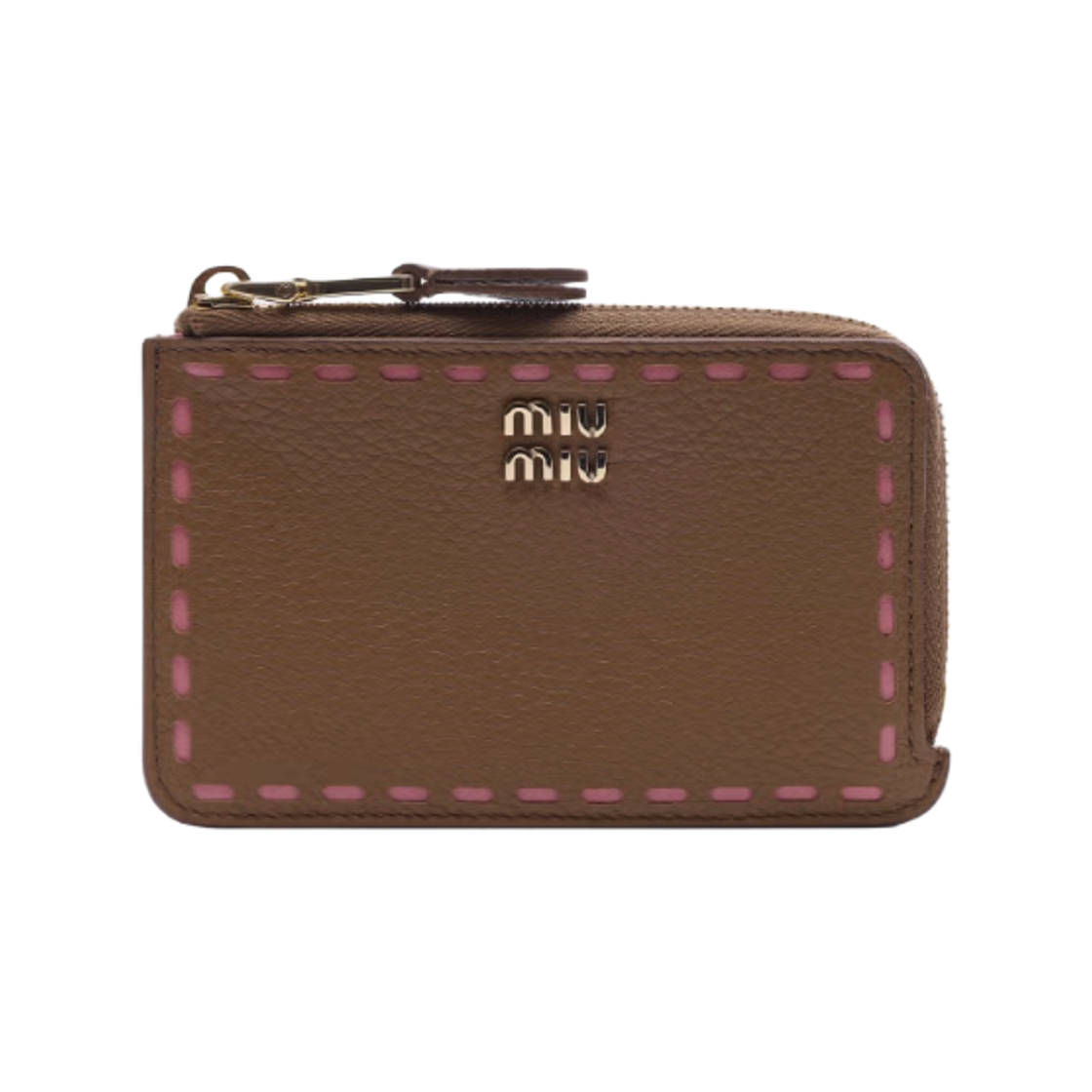 5MB066 2IIB F05G0 26S [25% 쿠폰] Miu Miu Matelasse Nappa Leather Card Holder Camel Pink