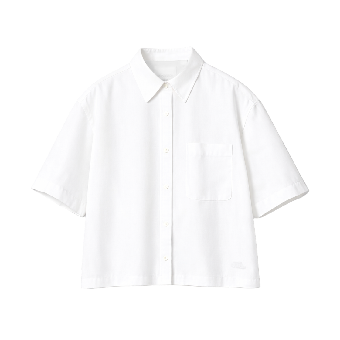 유니클로 x JW 앤더슨 옥스포드 박시 반팔 셔츠 화이트(Uniqlo x JW Anderson Oxford Boxy Short Sleeve Shirt White) - 1