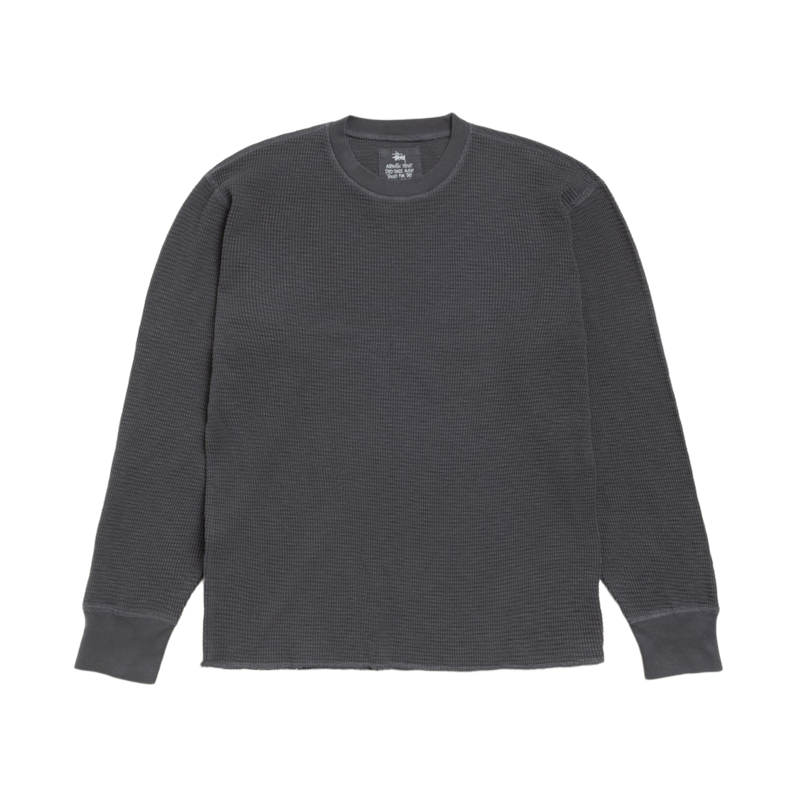 스투시 피그먼트 다이드 롱슬리브 써멀 페이디드 블랙