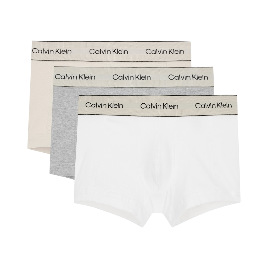 캘빈 클라인 피마 코튼 3팩 트렁크 베이지 그레이(Calvin Klein Pima Cotton 3-pack Trunks Beige Grey) - 1