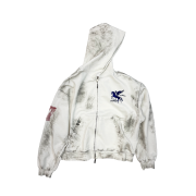 [트리플적립] PACOSPLY Dirty Falling Angel Zip Up Hoodie Dirty White