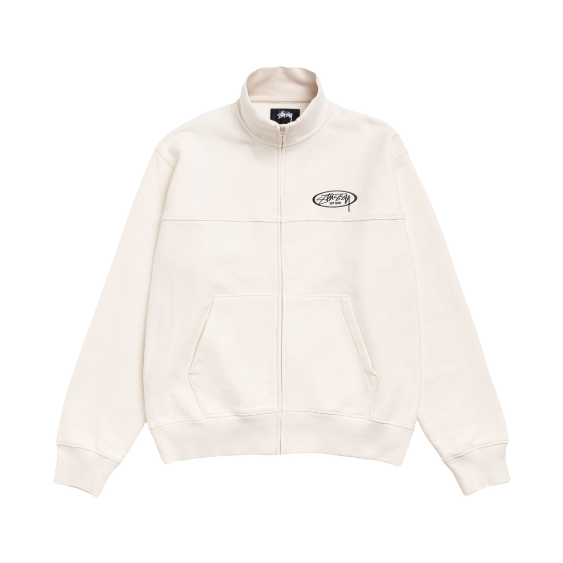 118606 Stussy Fleece Track Jacket Cream