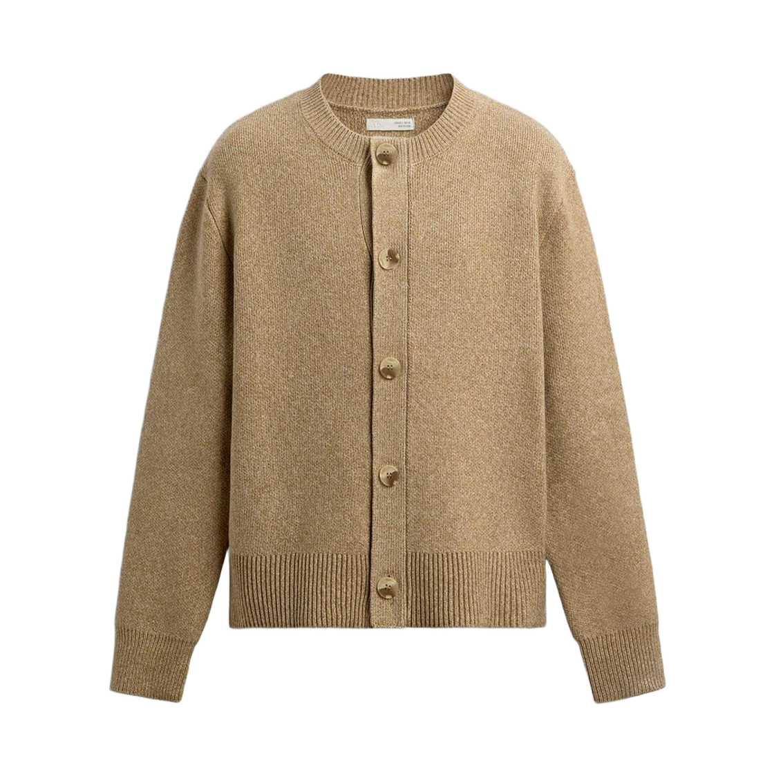자라 릴렉스드 핏 텍스쳐드 가디건 베이지(Zara Relaxed Fit Textured Cardigan Beige) - 1