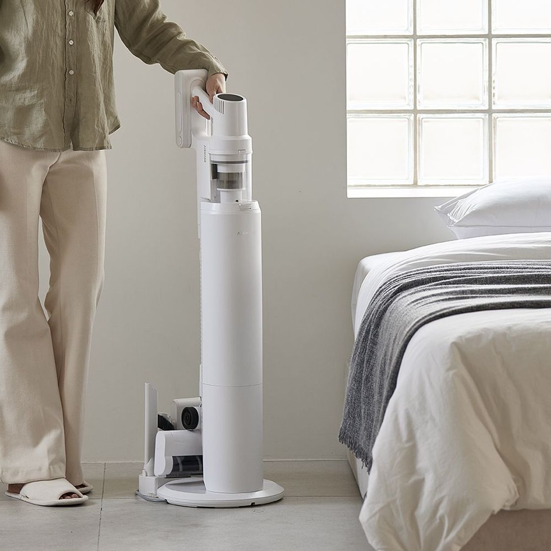 에어메이드 무선 핸디 청소기 듀얼 AI 570W 스마트타워 엑스 5501A 화이트_3/24순차발송(AIRMADE Wireless Handy Vacuum Cleaner Dual AI 570W Smart Tower X 5501A WHITE) - 4