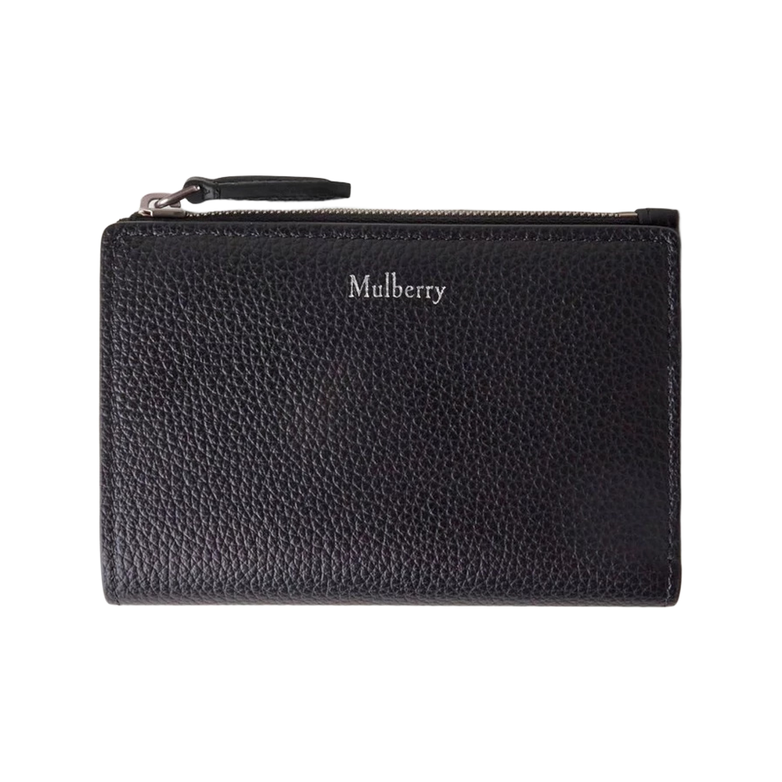 RL8045-205A100 Mulberry Continental Small Classic Grain Bifold Zipped Wallet Black