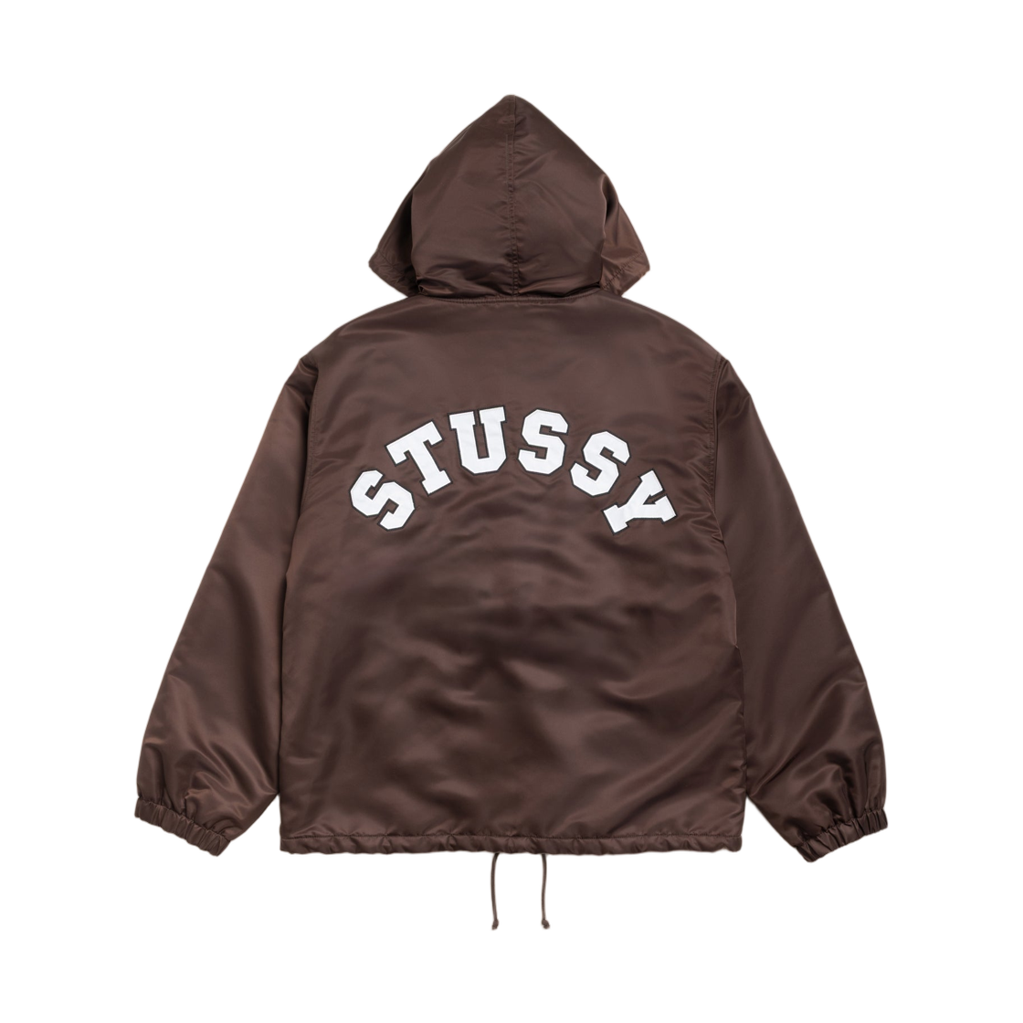 115909 Stussy Hooded Coaches Jacket Brown