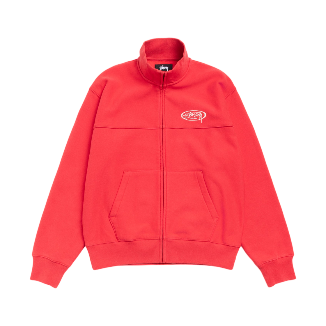 118606 Stussy Fleece Track Jacket Red