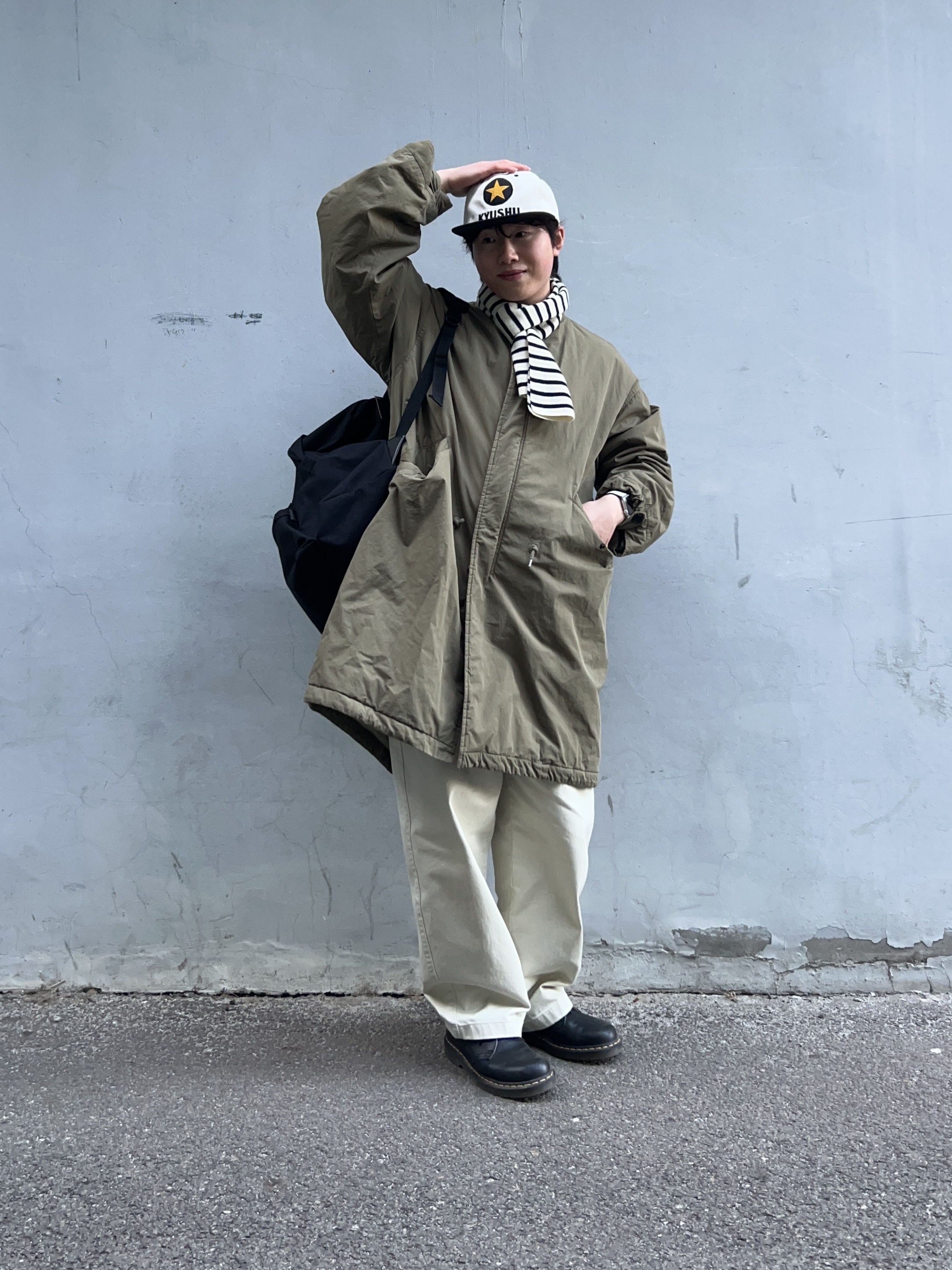 Aoiro KYUSHU Star ビール Cap, Comme des Garcons Homme Plus Nylon Backpack Large Black 착용 스타일 - 2