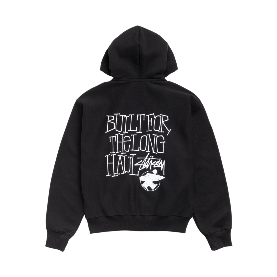 스투시 롱 하울 집 후디 블랙(Stussy Long Haul Zip Hoodie Black) - 2