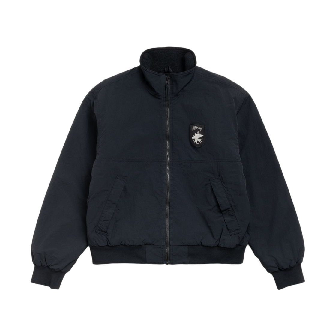 스투시 폴라 플리스 라인드 자켓 블랙(Stussy Polar Fleece Lined Jacket Black)
