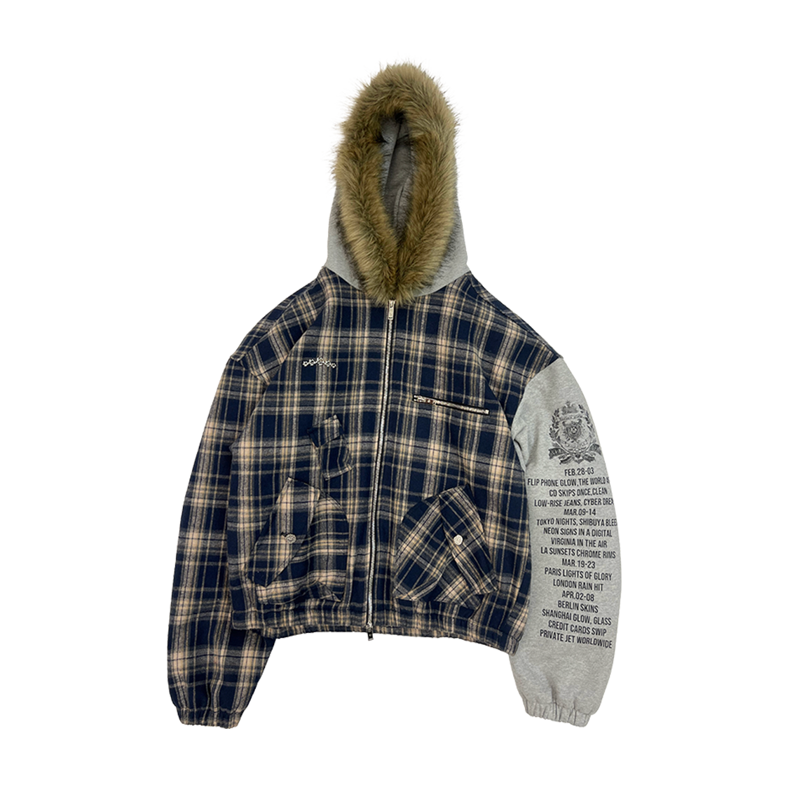 [트리플적립] 파코서플라이 버지니아 퍼 자켓 네이비([트리플적립] PACOSPLY Virginia Fur Jacket Navy)