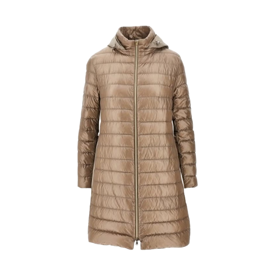 (W) 에르노 라이트웨이트 후드 패딩 자켓 베이지((W) Herno Lightweight Hooded Padded Jacket Beige)