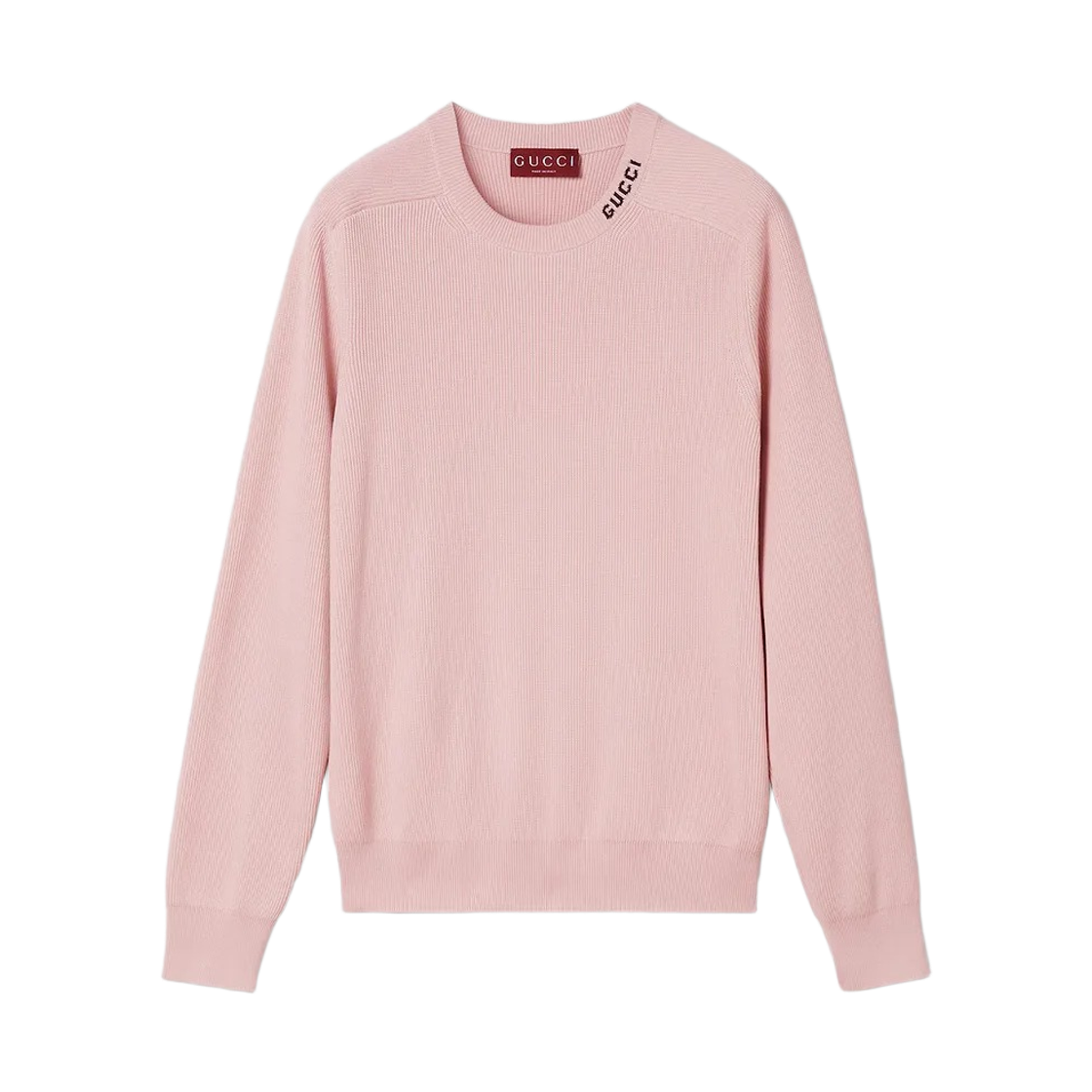 구찌 인타르시아 실크 코튼 점퍼 핑크(Gucci Silk Cotton Jumper with Intarsia Pink)