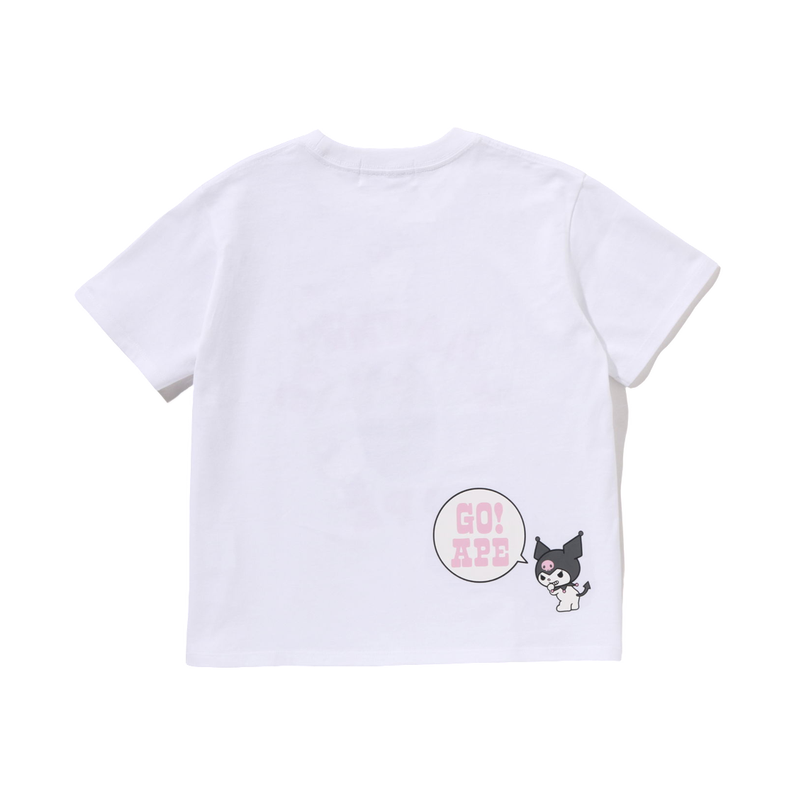 (W) 베이프 x 산리오 캐릭터즈 컬리지 미니 티셔츠 화이트((W) BAPE x Sanrio Characters College Mini T-Shirt White) - 2