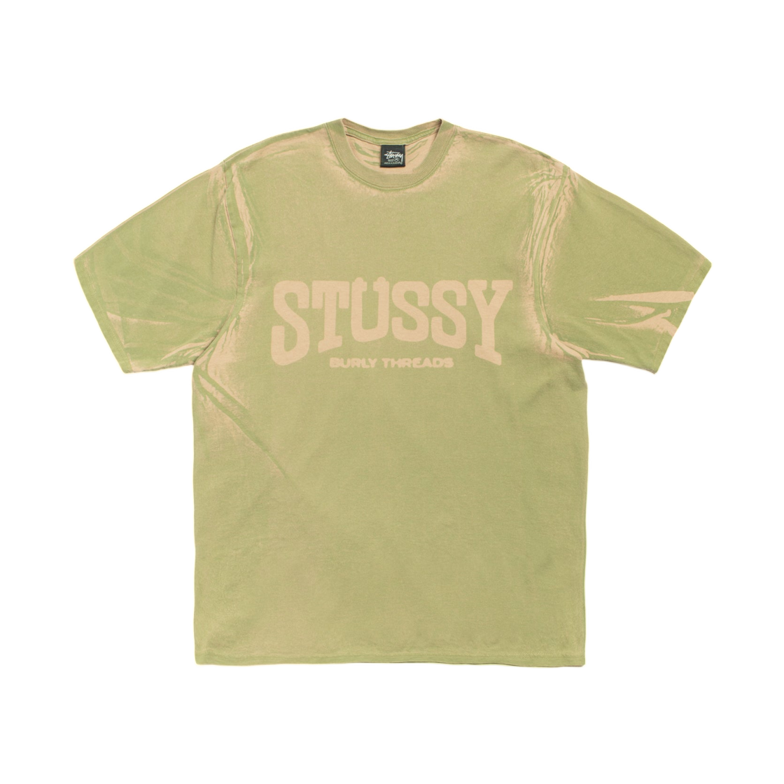 1905176 Stussy Burly Stone Washed Tee Khaki