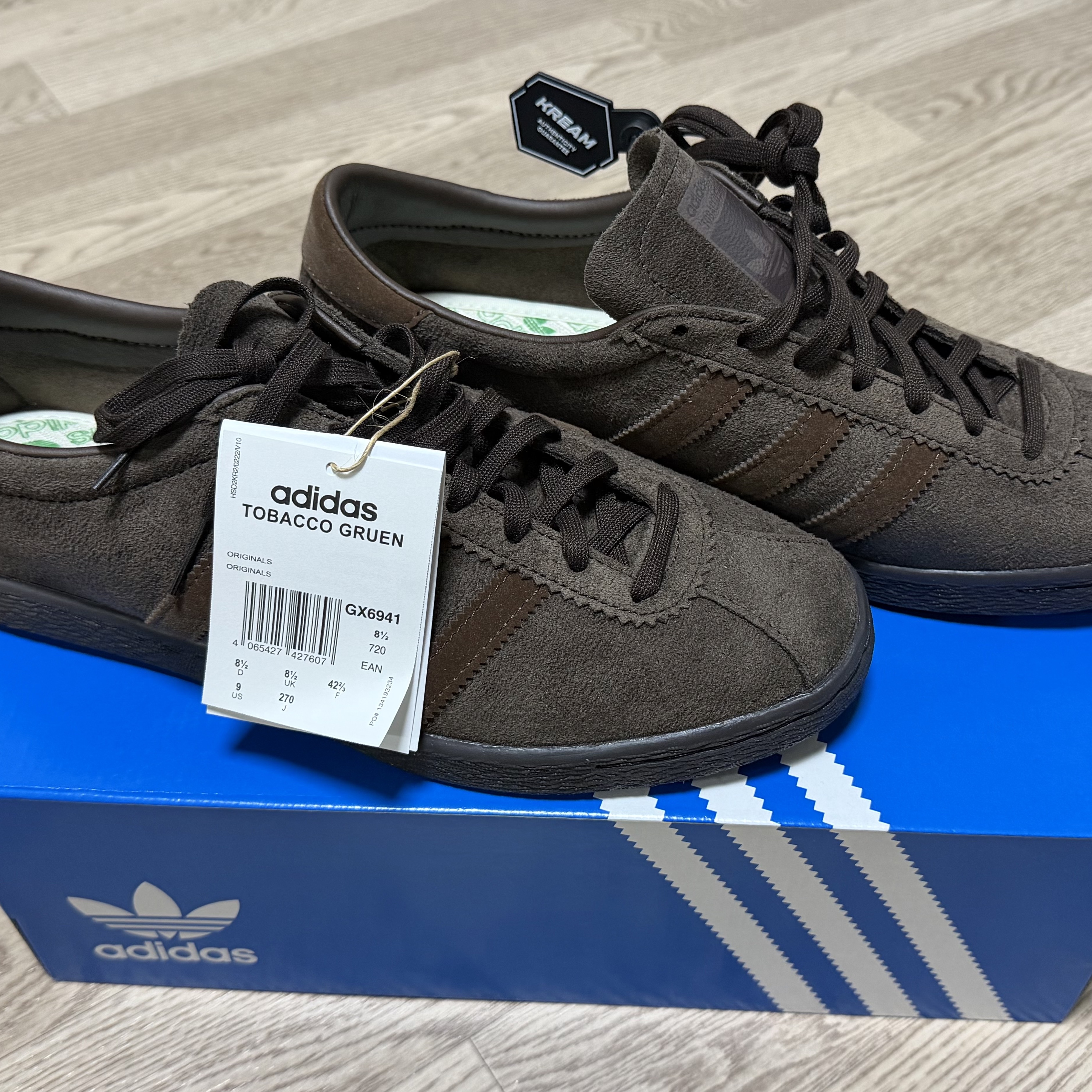 Adidas Tobacco Gruen Dark Brown 착용 스타일 - 1