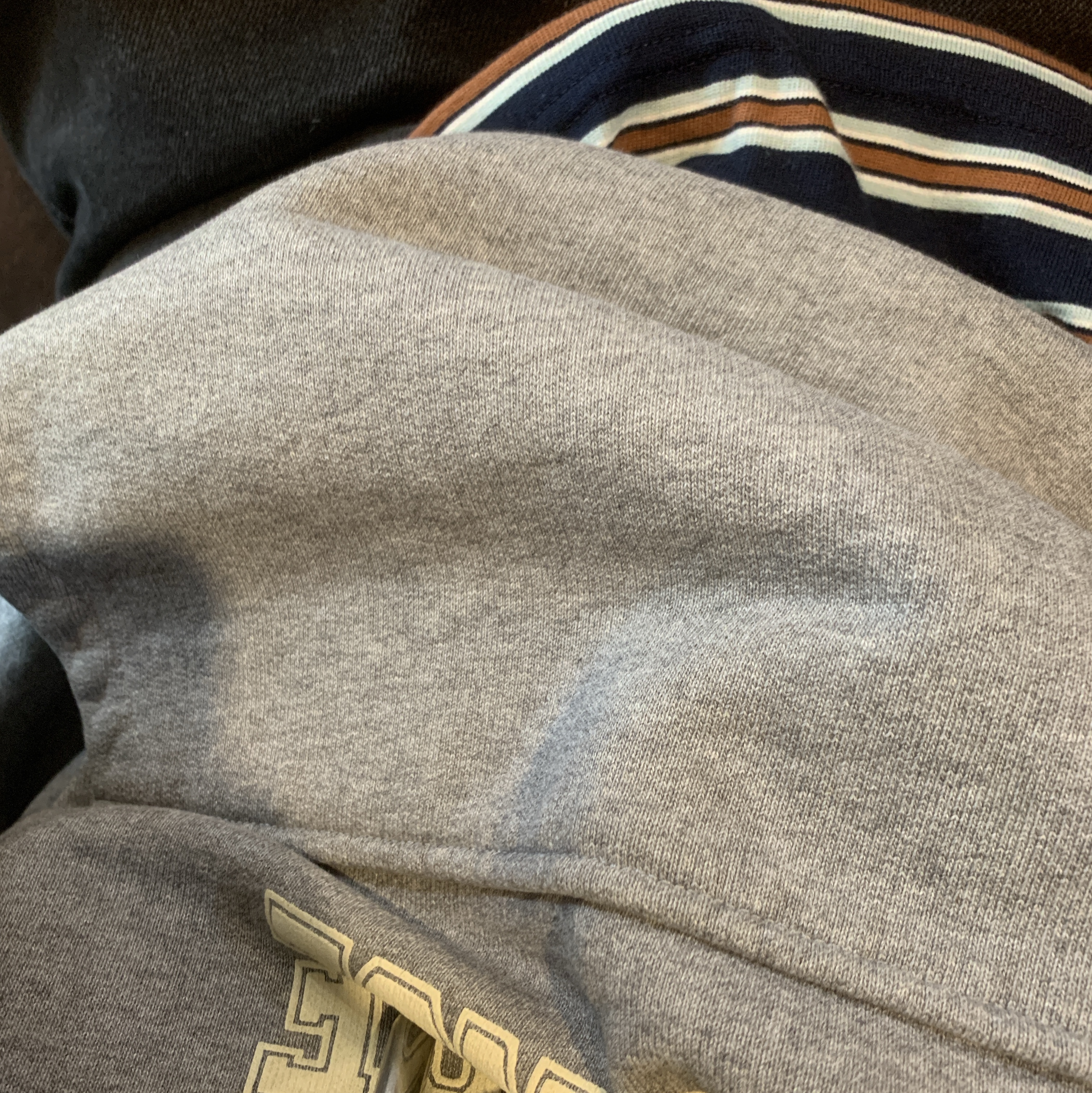 AMI Paris France Hood Sweatshirt Heather Grey 착용 스타일