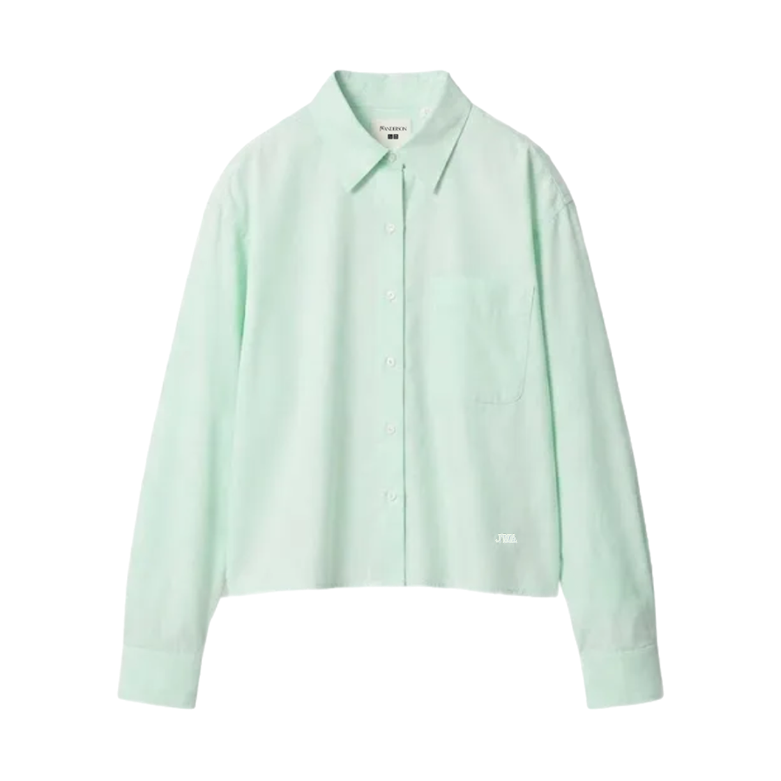 484928-50 Uniqlo x JW Anderson Oxford Boxy Shirt Light Green
