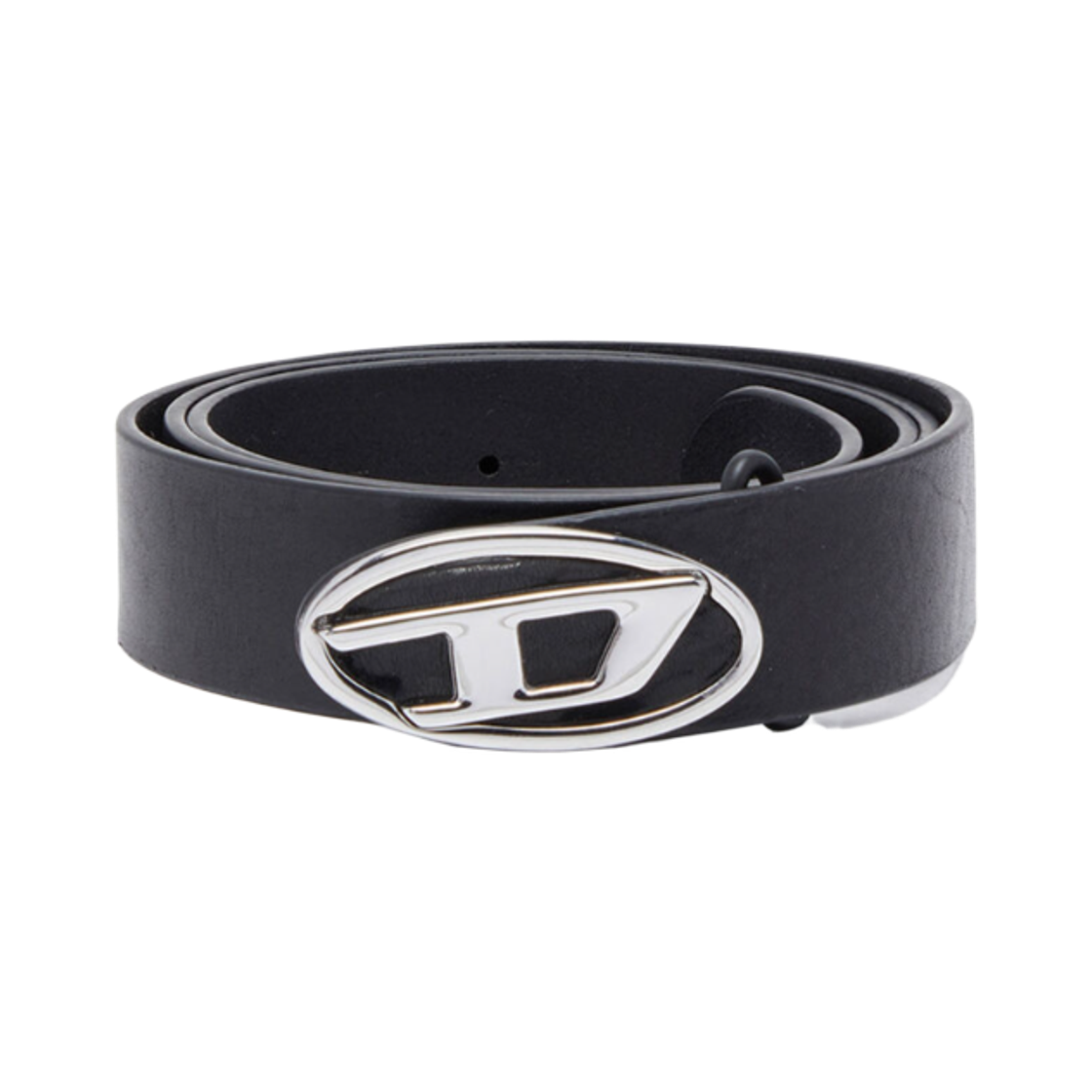 디젤 오발 D 로고 B-1DR-레이어 벨트 블랙(Diesel Oval D Logo B-1DR-Layer Belt Black) - 1