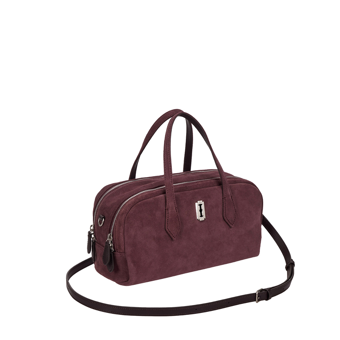 P0000FID_K vunque Halfmoon Two Block Suede Tote S Wine