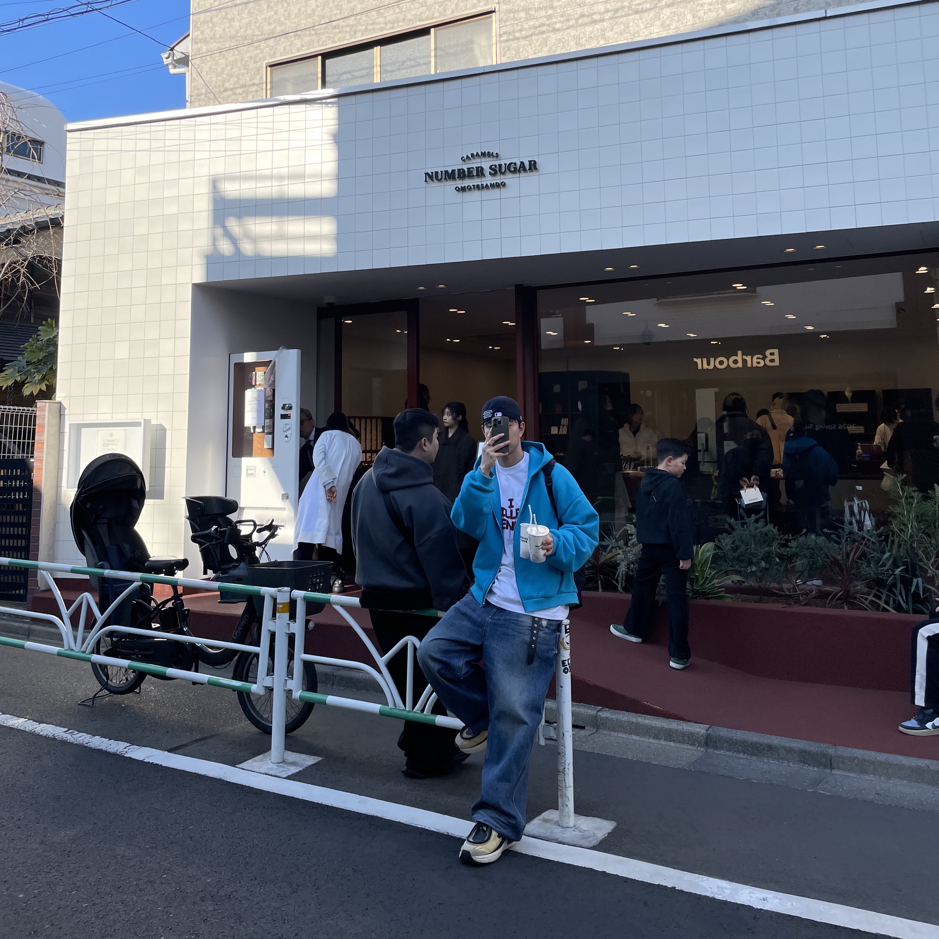 SKYLRK Zip Hoodie Super Blue, Nonnod Double pocket Japanese Denim Mid Blue 착용 스타일 - 1