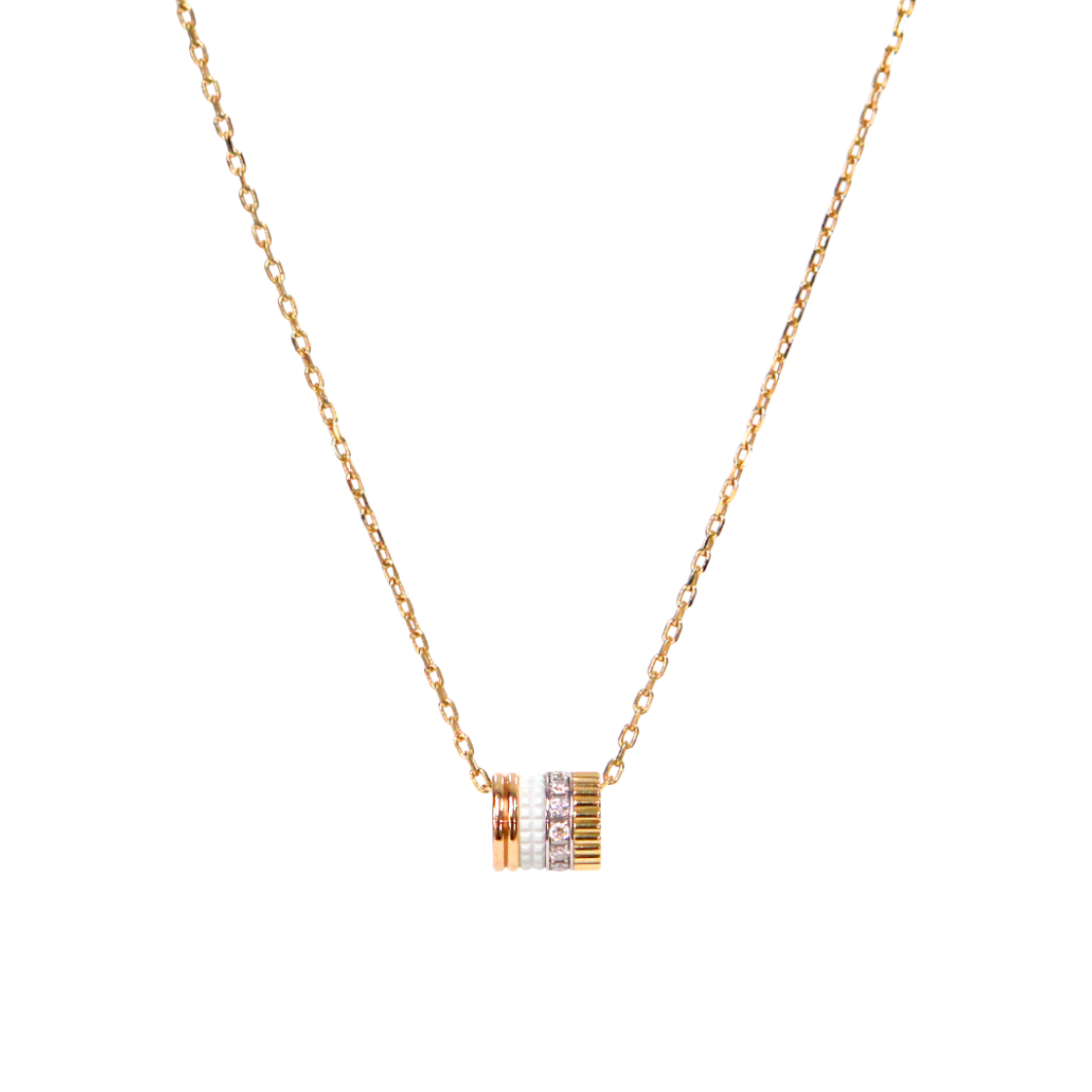 ITP67MKWU5BT Boucheron Small 18K Yellow Gold Quatre Diamond Necklace D-B49625