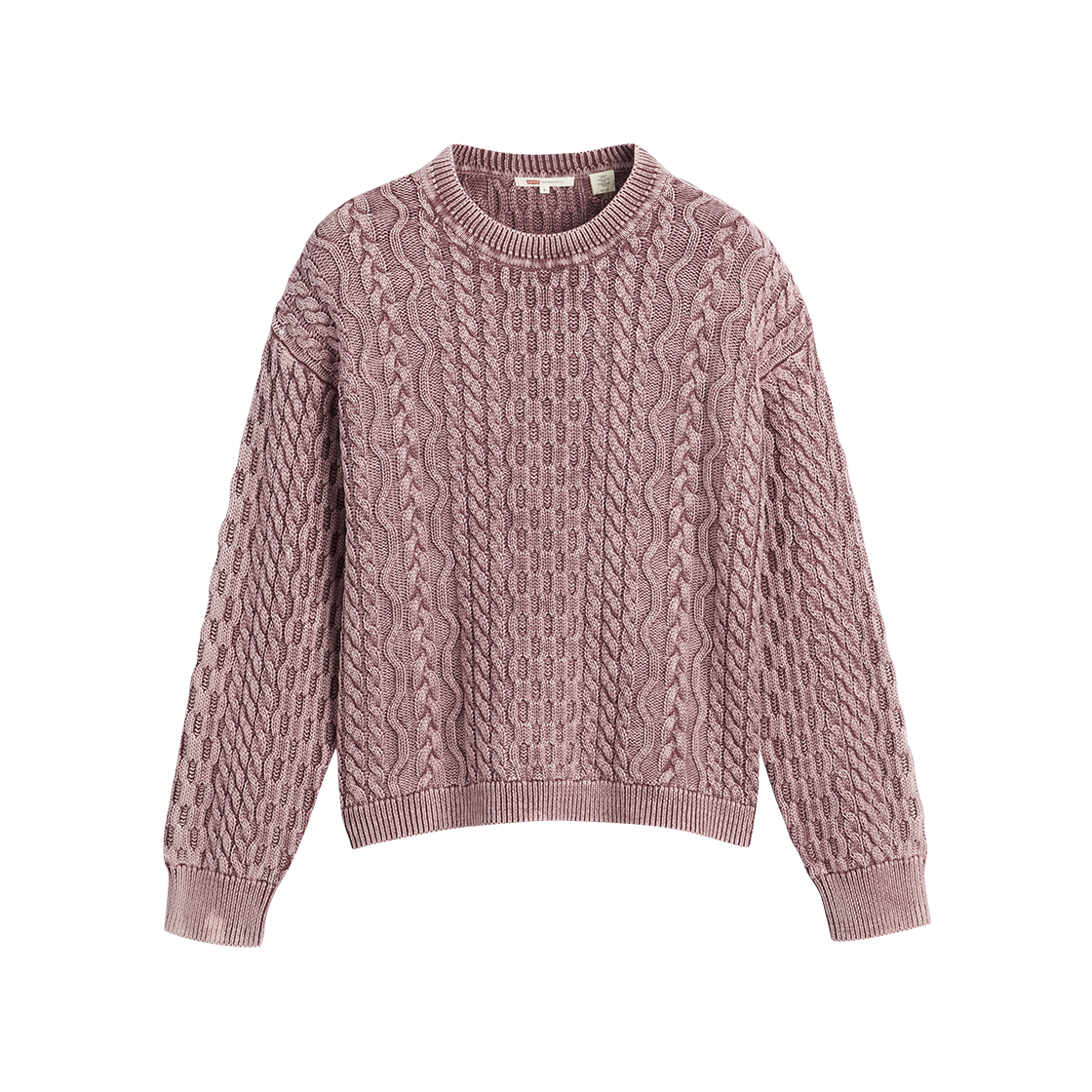 0063A-0000 Levi's Leilah Cable Crewneck Sweater Pink