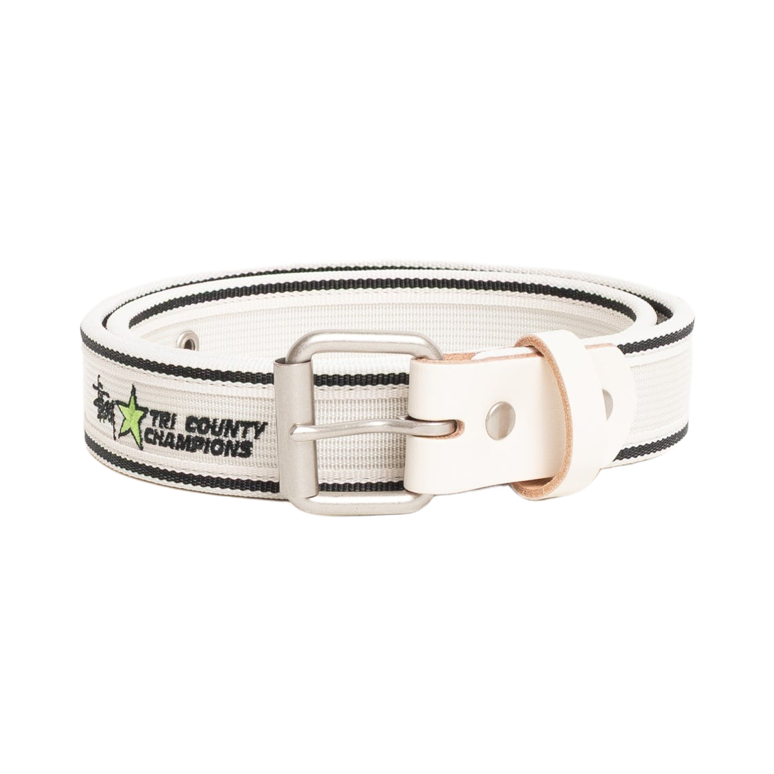 135206 Stussy Tri County Webbing Belt Bone