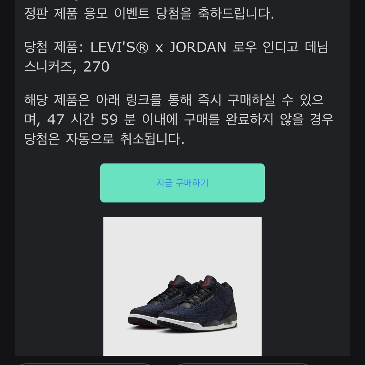 Jordan 3 x Levi’s Indigo and Gym Red 착용 스타일